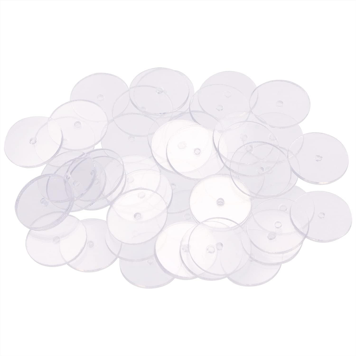 50Pcs Clear Disc Pads to Stabilize Earrings, Plastic Discs for Earring Backs and