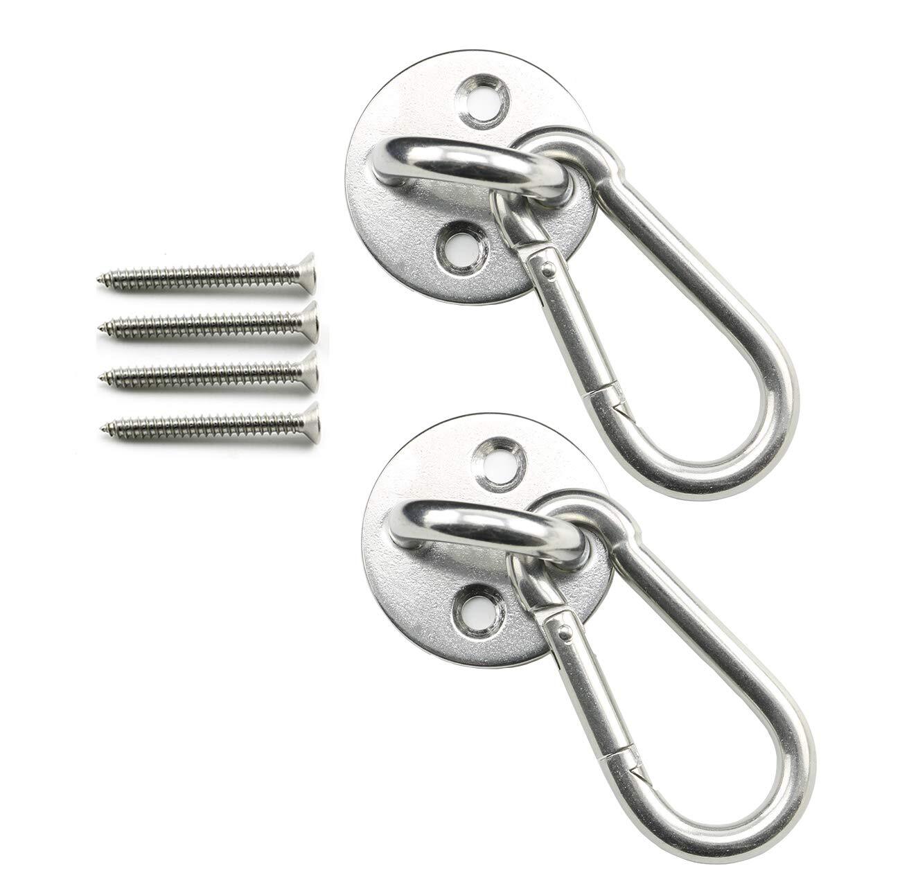 2 Set M8 Suspension Ceiling Wall Mount U Hook Anchor Stainless Steel Hammock