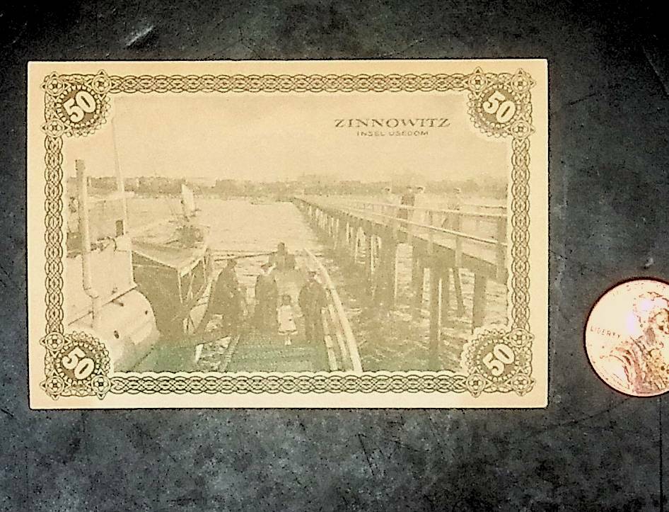 1921 Germany ZINNOWITZ 25  Phennig Banknote / Notgeld