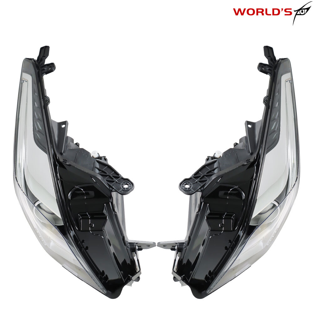 Right+Left Headlight For 2013-2018 Cadillac ATS Halogen Projector Chrome Housing