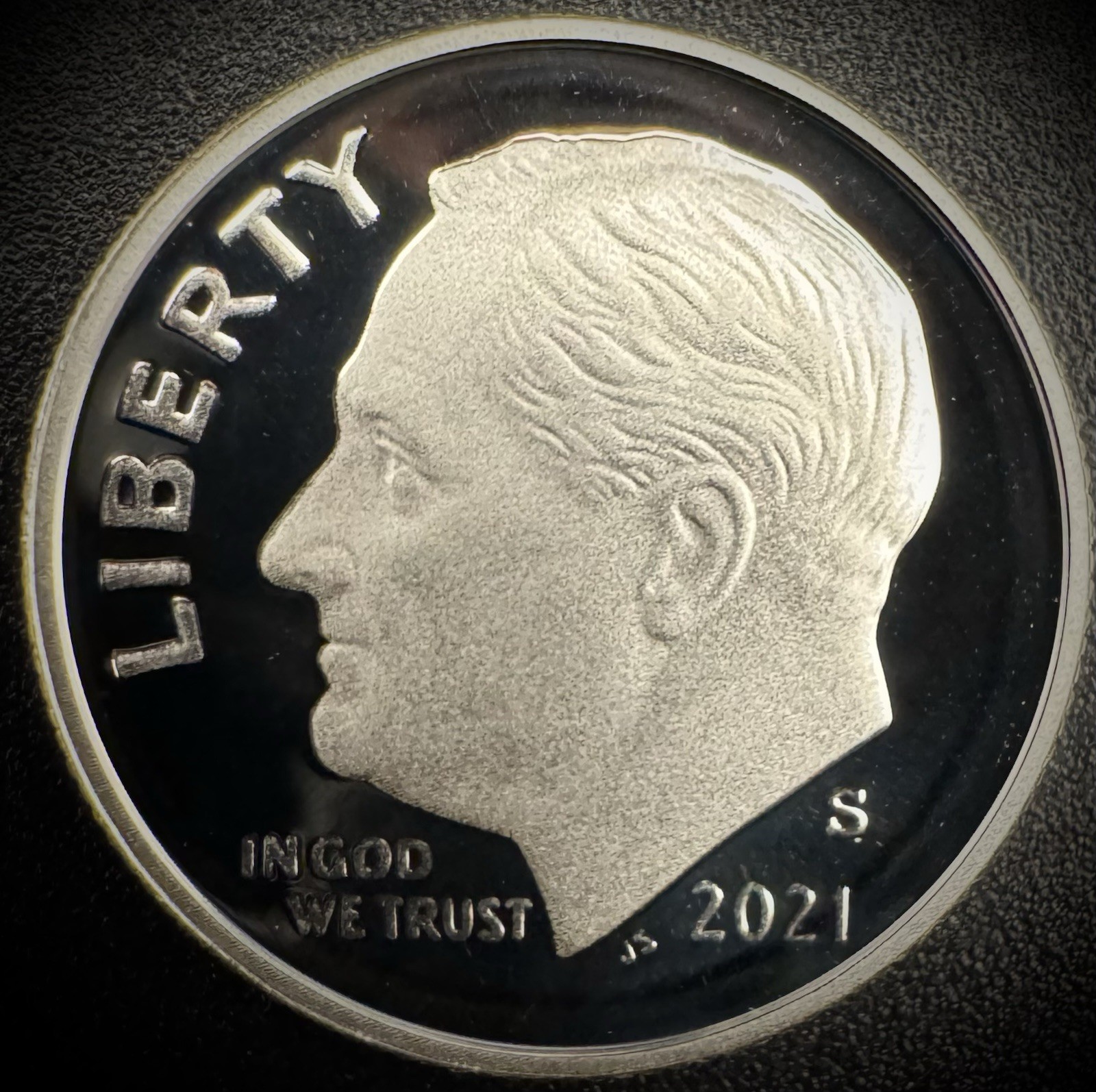 2021-S 99.9% SILVER PROOF Roosevelt Dime .999 Fine DEEP ULTRA CAMEO Coin
