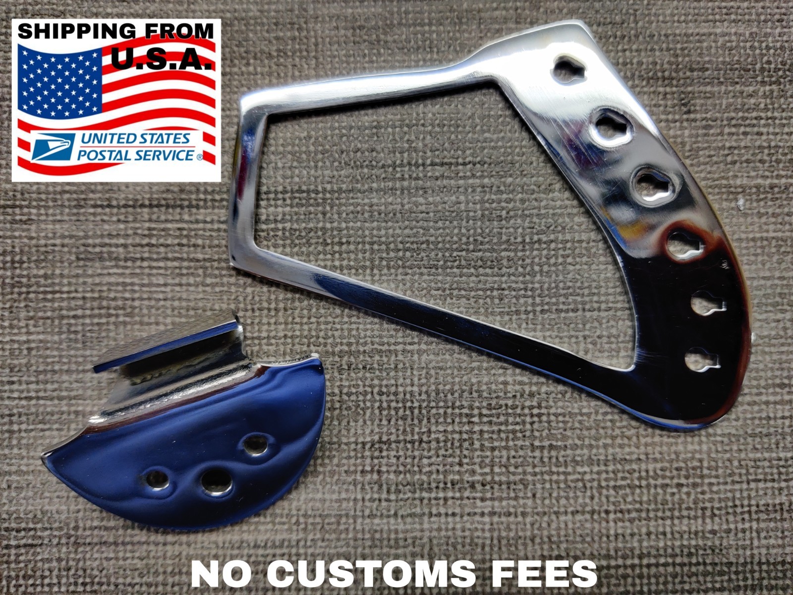 6-string harp tailpiece + bracket to replace R tp for Rickenbacker Guitar