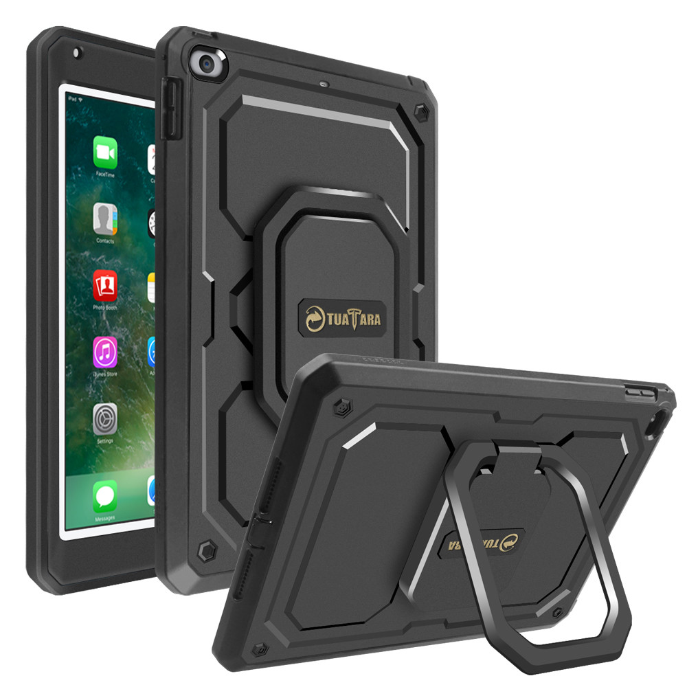 For iPad 9.7 2018 6th Gen Mutiple Angles Screen Protector Hard Back Case Cover
