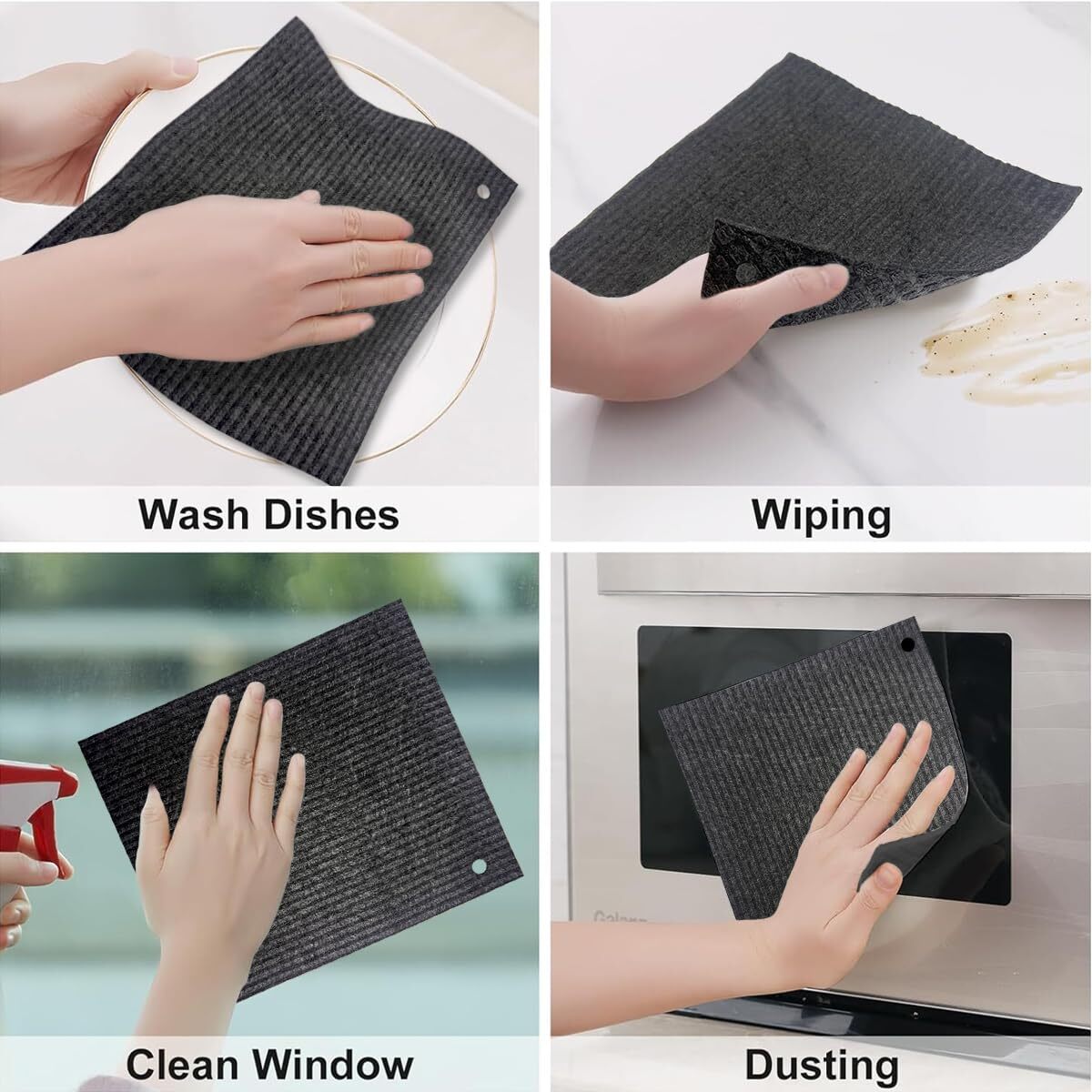 6 Pack Swedish Kitchen Dish Cloths Reusable Paper Towels for Counters Dishes
