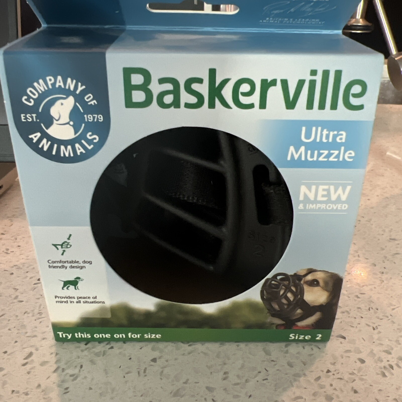 Baskerville Ultra Dog Muzzle Size 2 - Allows Drinking and Panting For Comfort