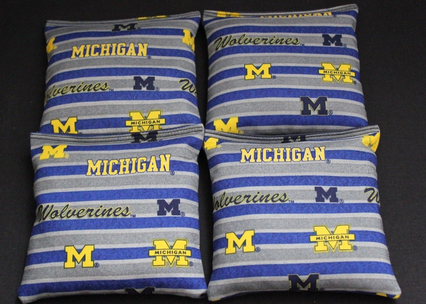 MICHIGAN WOLVERINES CORNHOLE BEAN BAGS Baggo Toss Tailgate Game 4 ACA Reg. Bags
