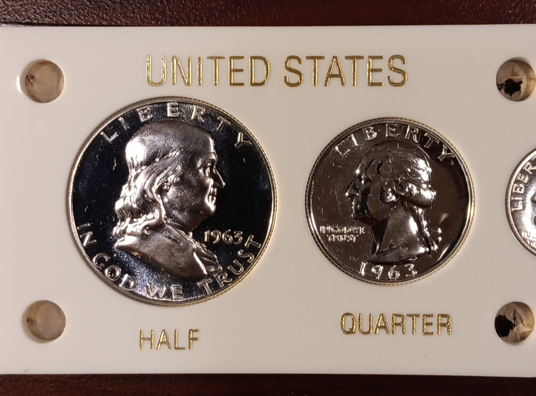 1963 U.S Mint Proof Set, 2003A Near Solid 2's, 2003A Near Solid 4,s Uncirculated