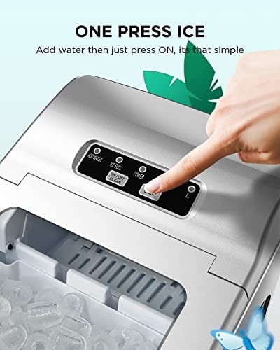 Ice Makers Countertop - Portable Ice Maker Machine for Countertop, Make 26 lb...