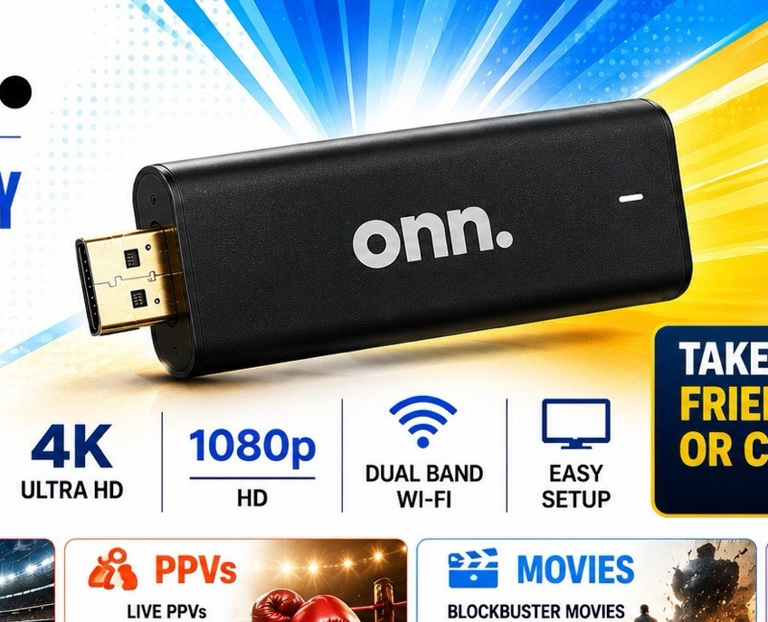onn. OnnStick 4K 2160p Google TV HDMI Wi‑Fi HDR10 Dolby Atmos 2nd Gen