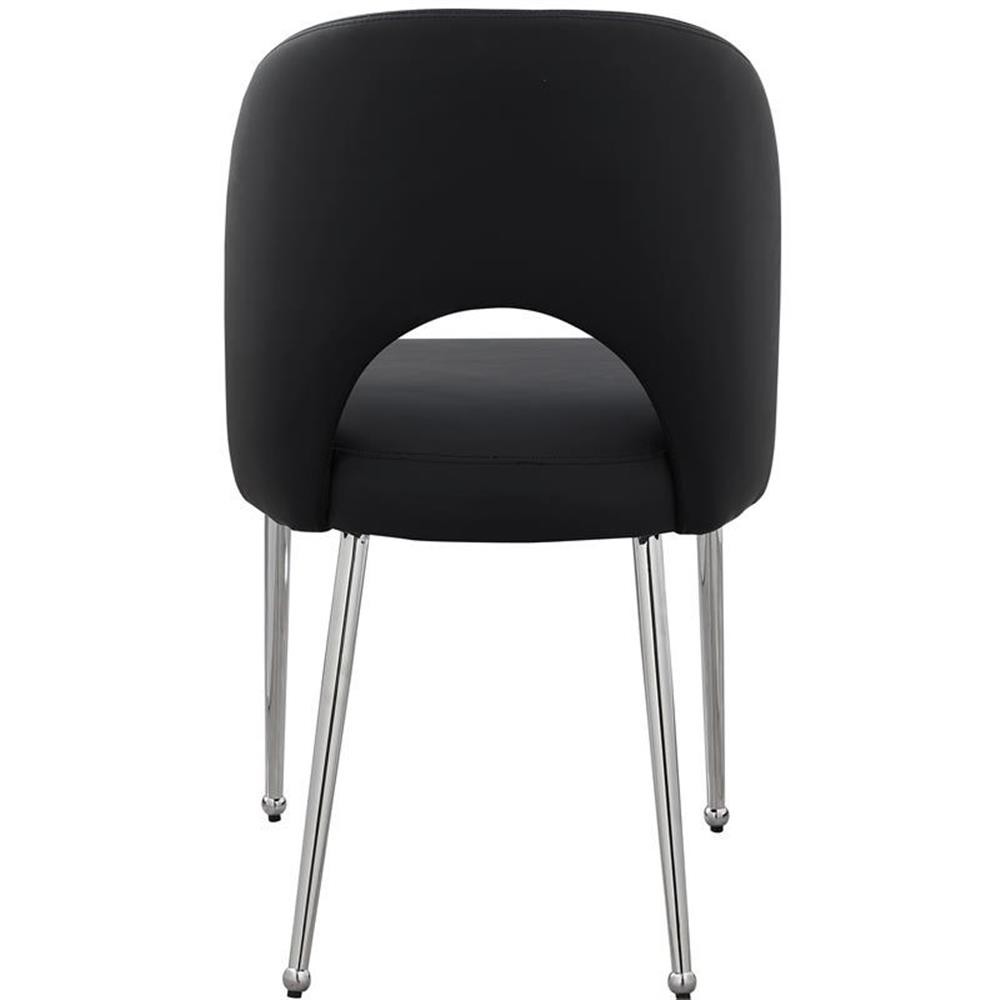 Meridian Furniture Logan Black Vegan Leather Dining Chair (Set of 2)