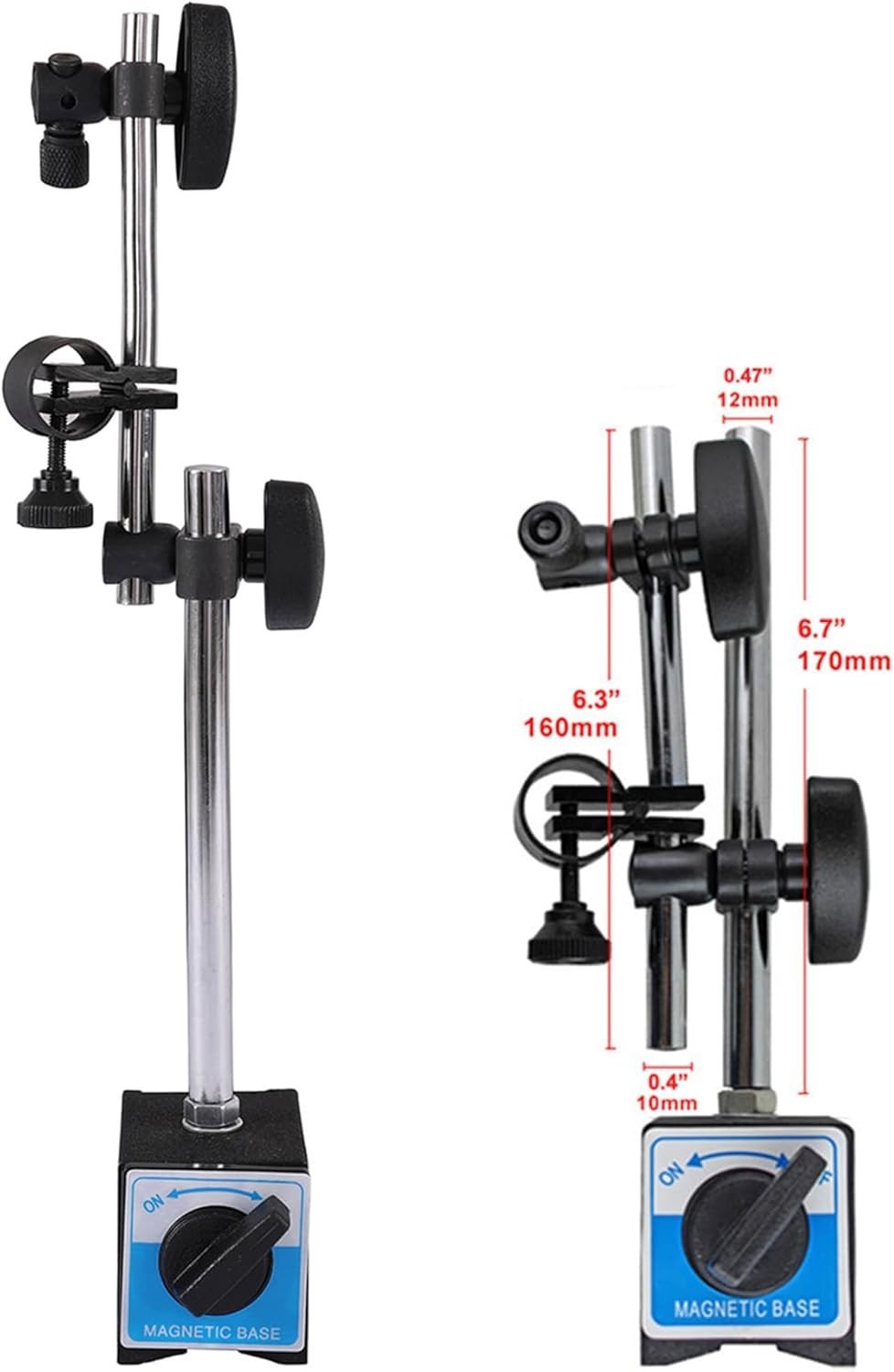 Magnetic Base for Dial Indicator Holder with Fine Adjustable Long Arm Tool St