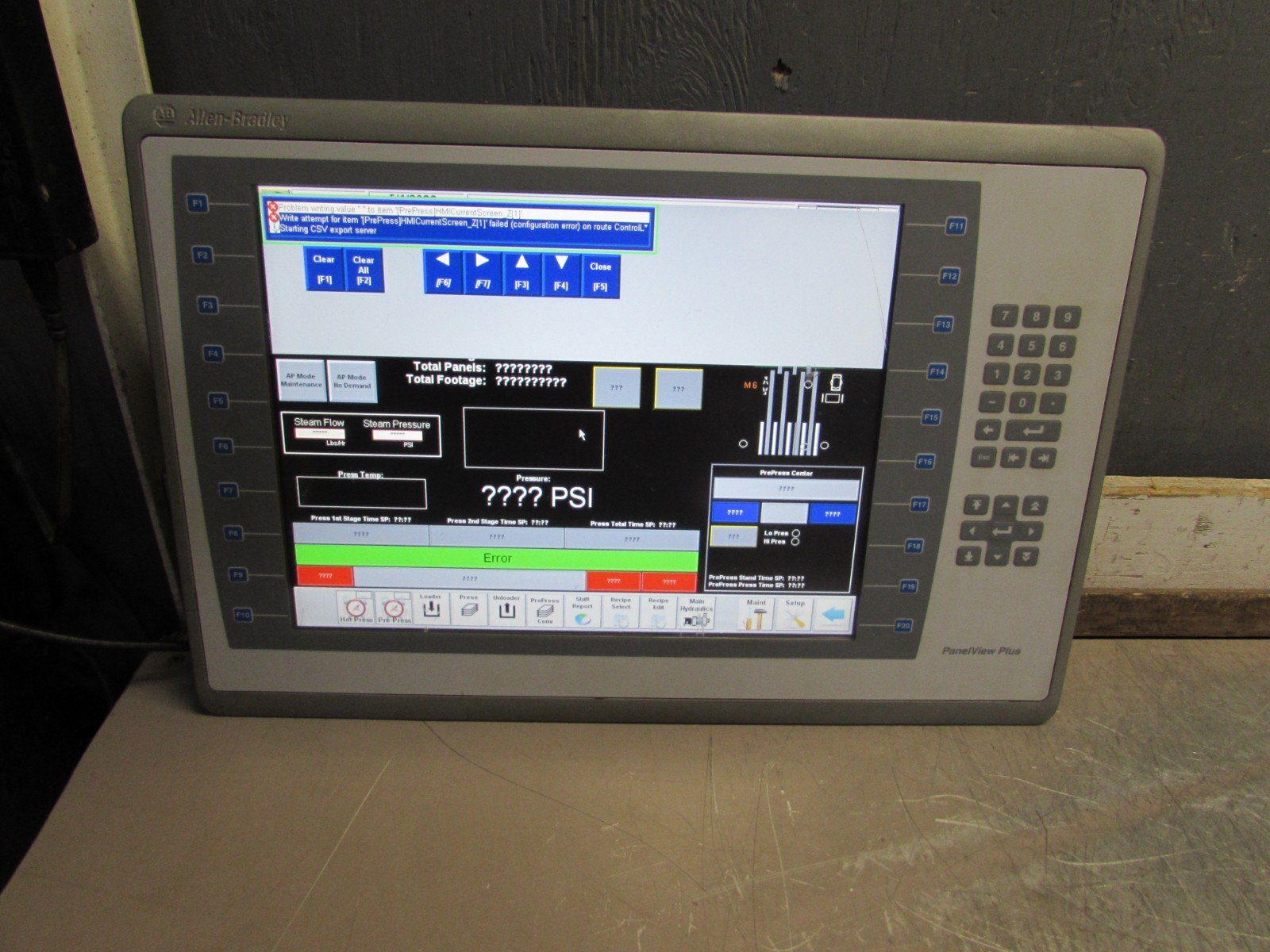 Allen Bradley 2711P-B15C22D9P ,PanelView Plus 7 ,24vdc, Some Scratches! WORKS!