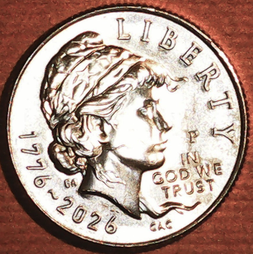 1776-2026-P Dime Die Crack/Chips Obverse
