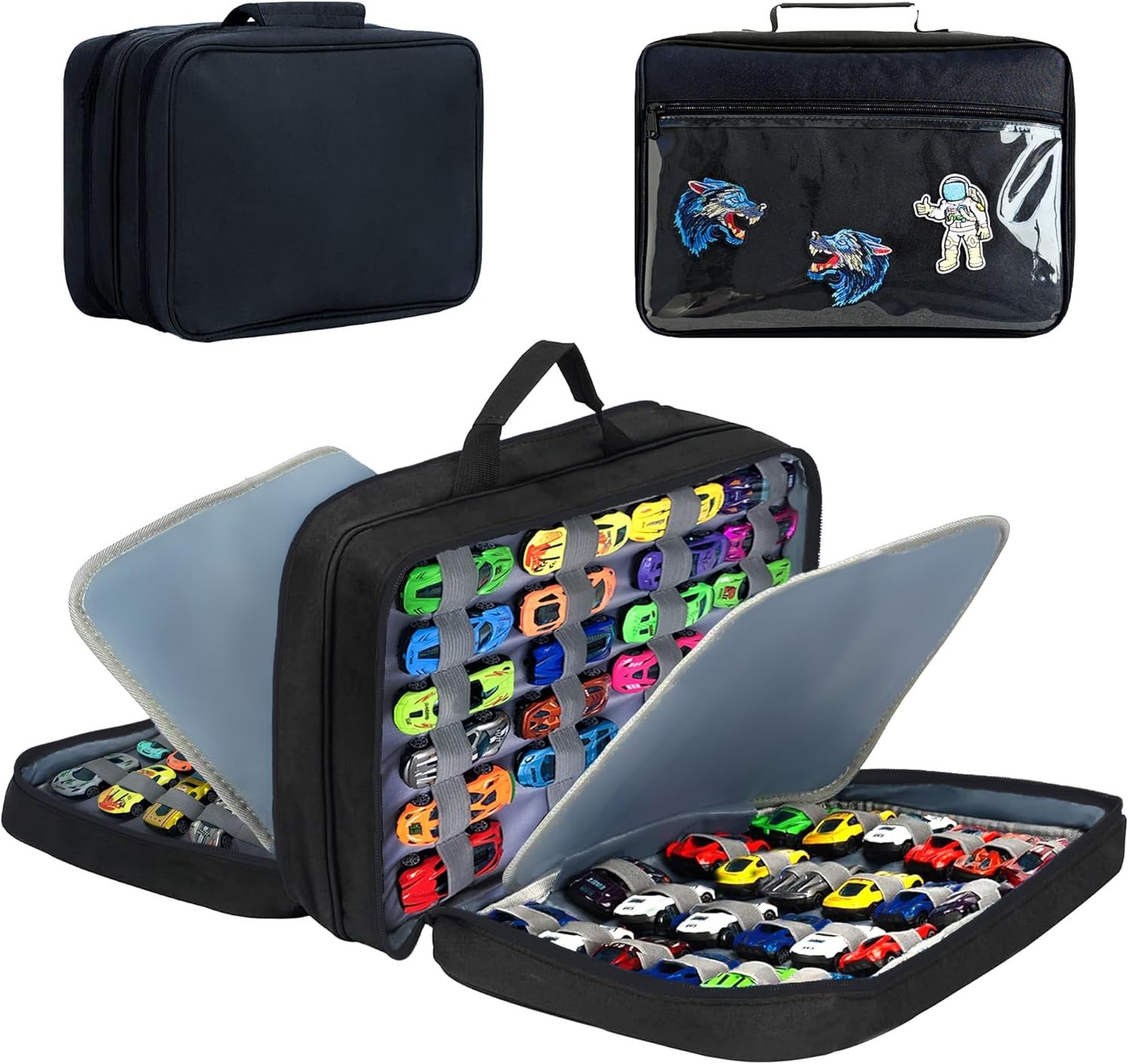 96 Toy Cars Storage Case Compatible with Hot Wheels, Hotwheel Carrying Case f...