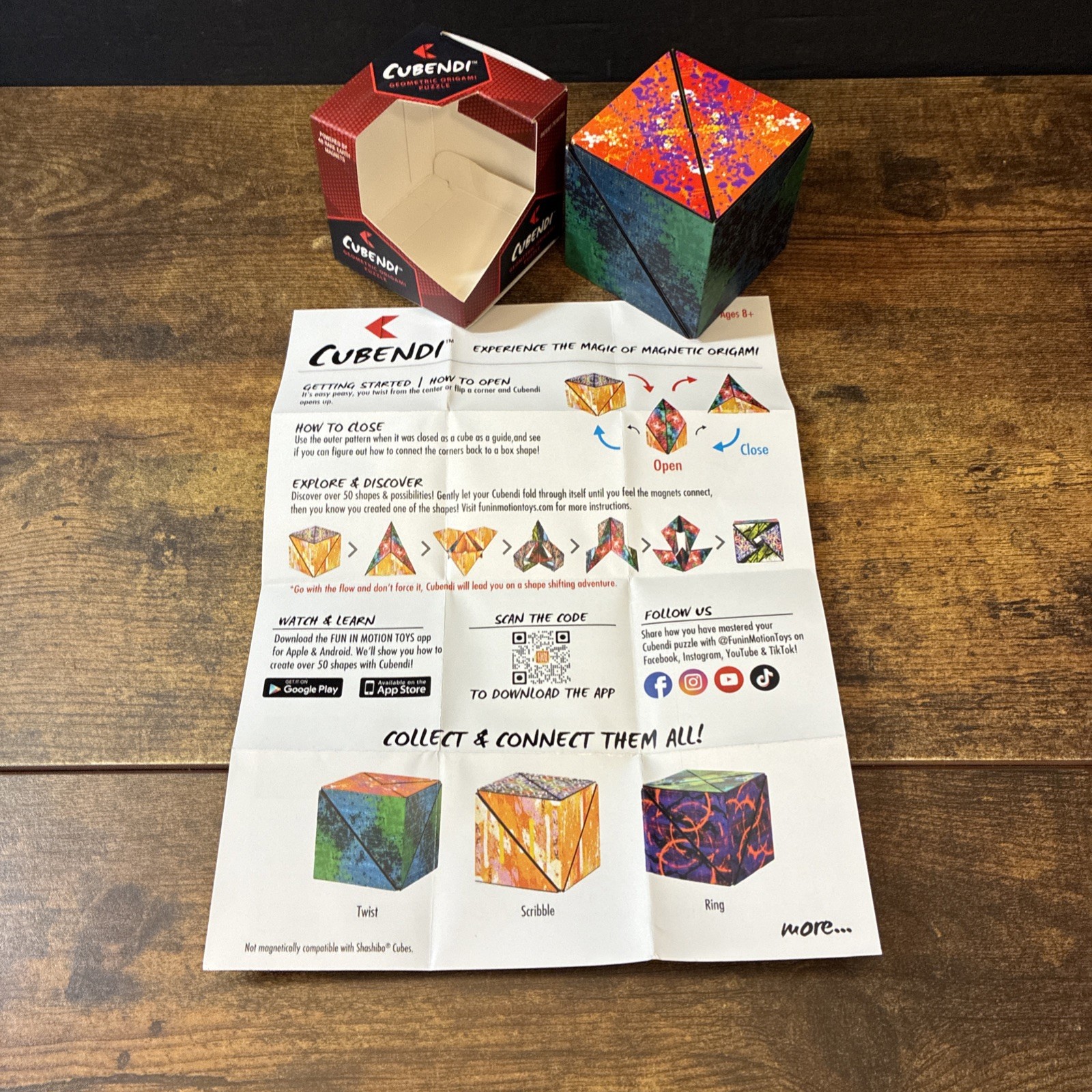 CUBENDI - Geometric Origami Puzzle (2022, CB01TW Twist) Fun in Motion Toys NIB