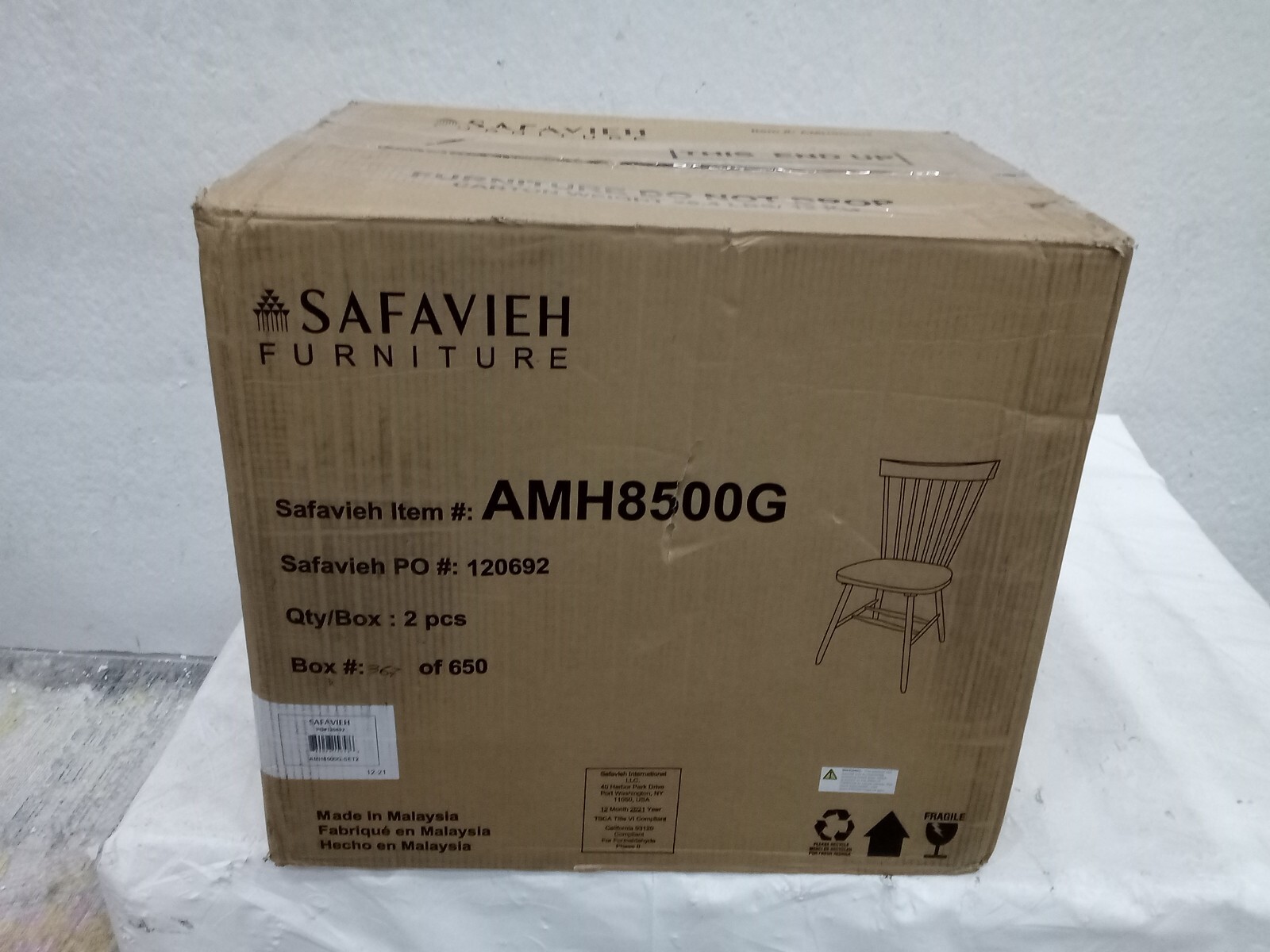 Safavieh Spindle Dining Chair Reduced Price 2172714475 AMH8500G-SET2