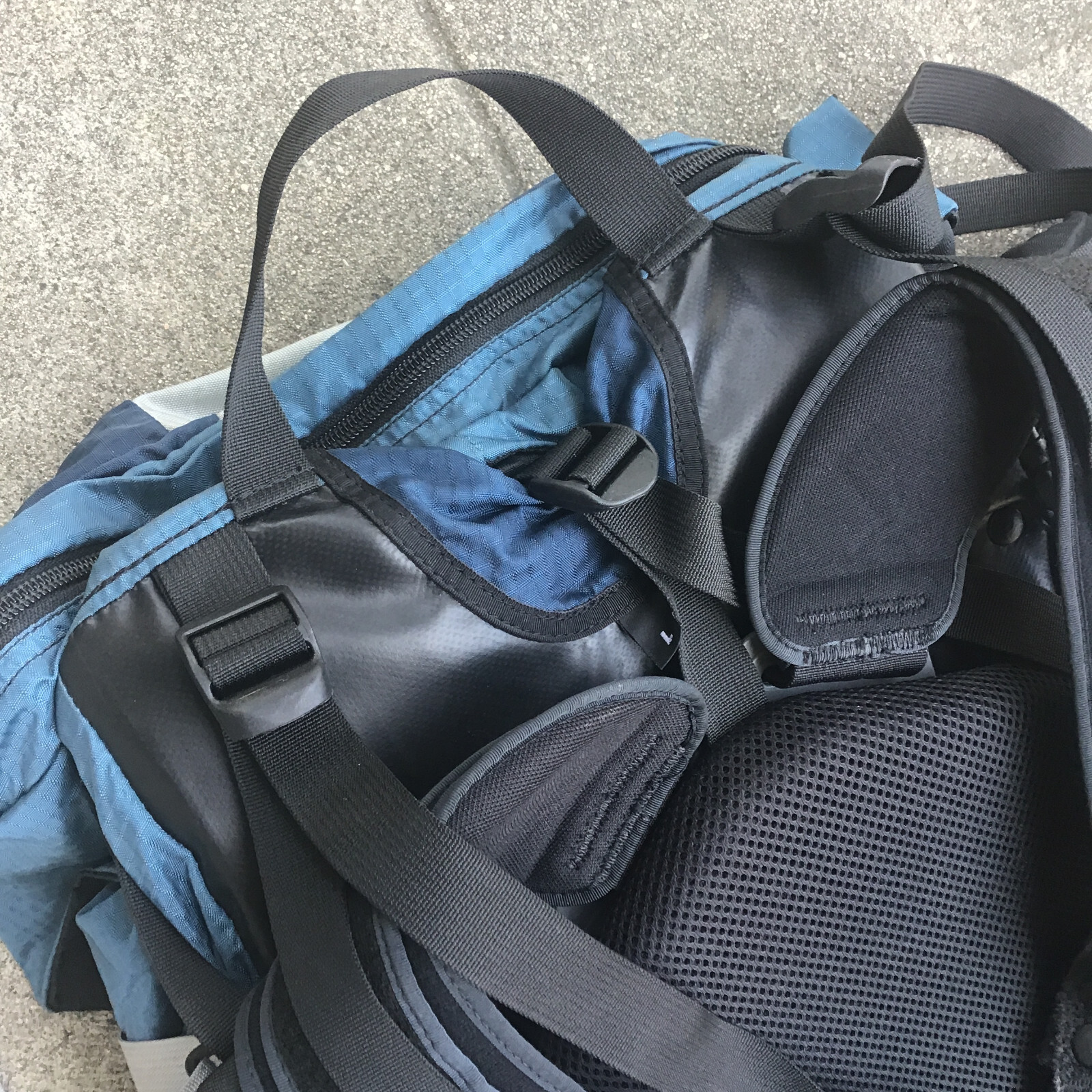 Gregory Shasta Hiking Trail Camping Internal Frame Backpack Size Large Blue Gray