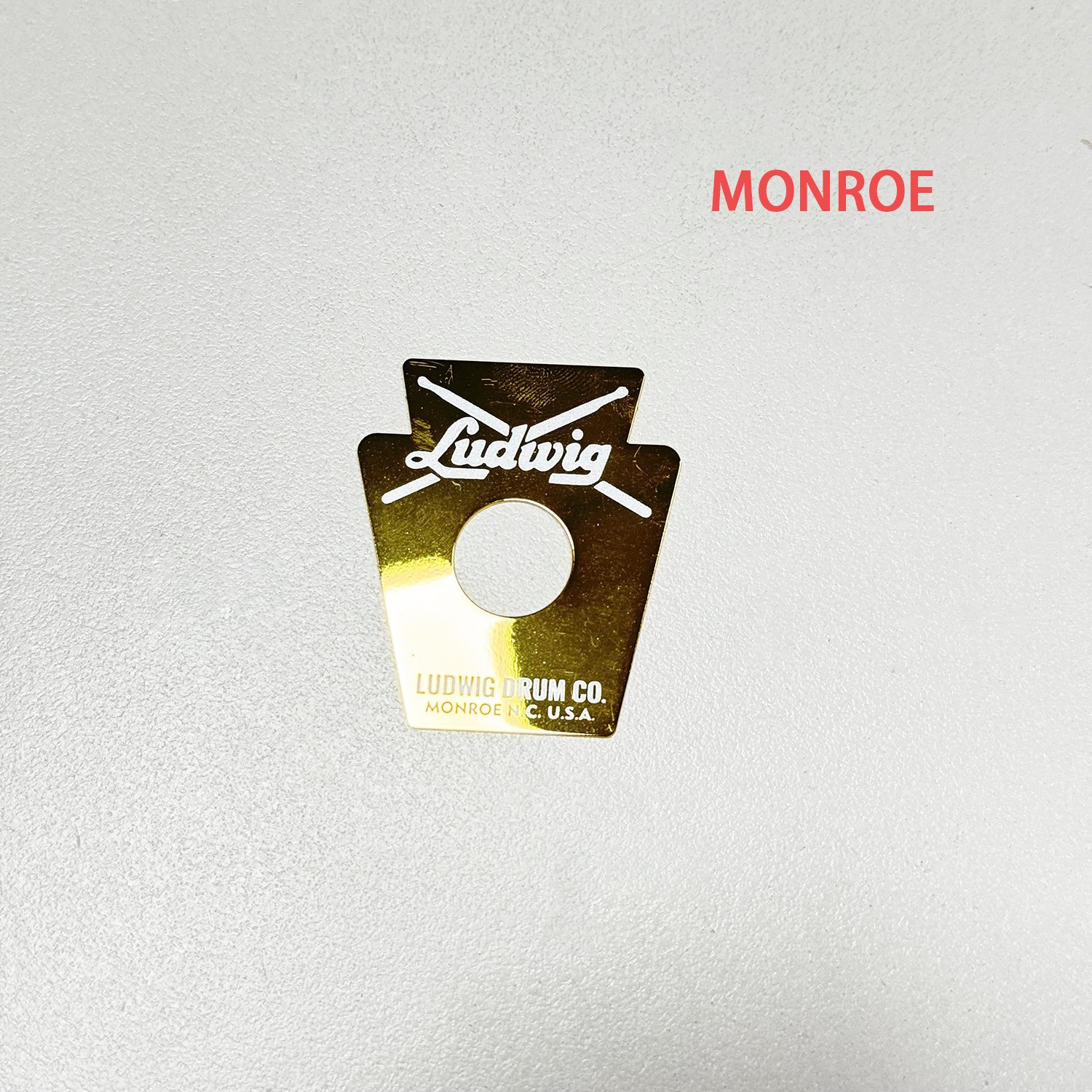 Ludwig Keystone Monroe Snare Drum Badge 80's 90's ogo Plate Emblem Vintage Part