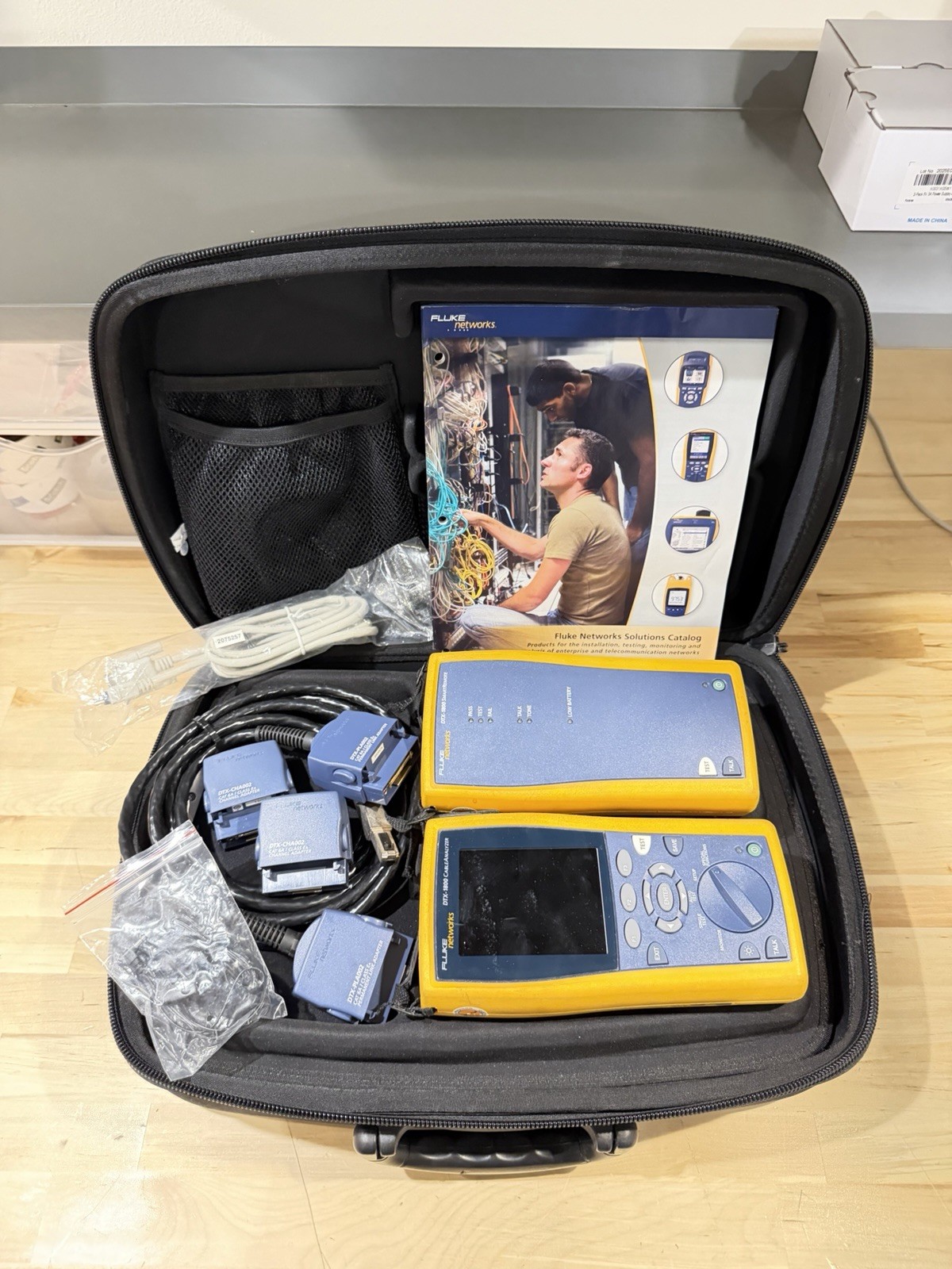 FLUKE NETWORKS DTX-1800 DTX CABLE ANALYZER KIT & PLA002 (TESTED) -FREE SHIPPING