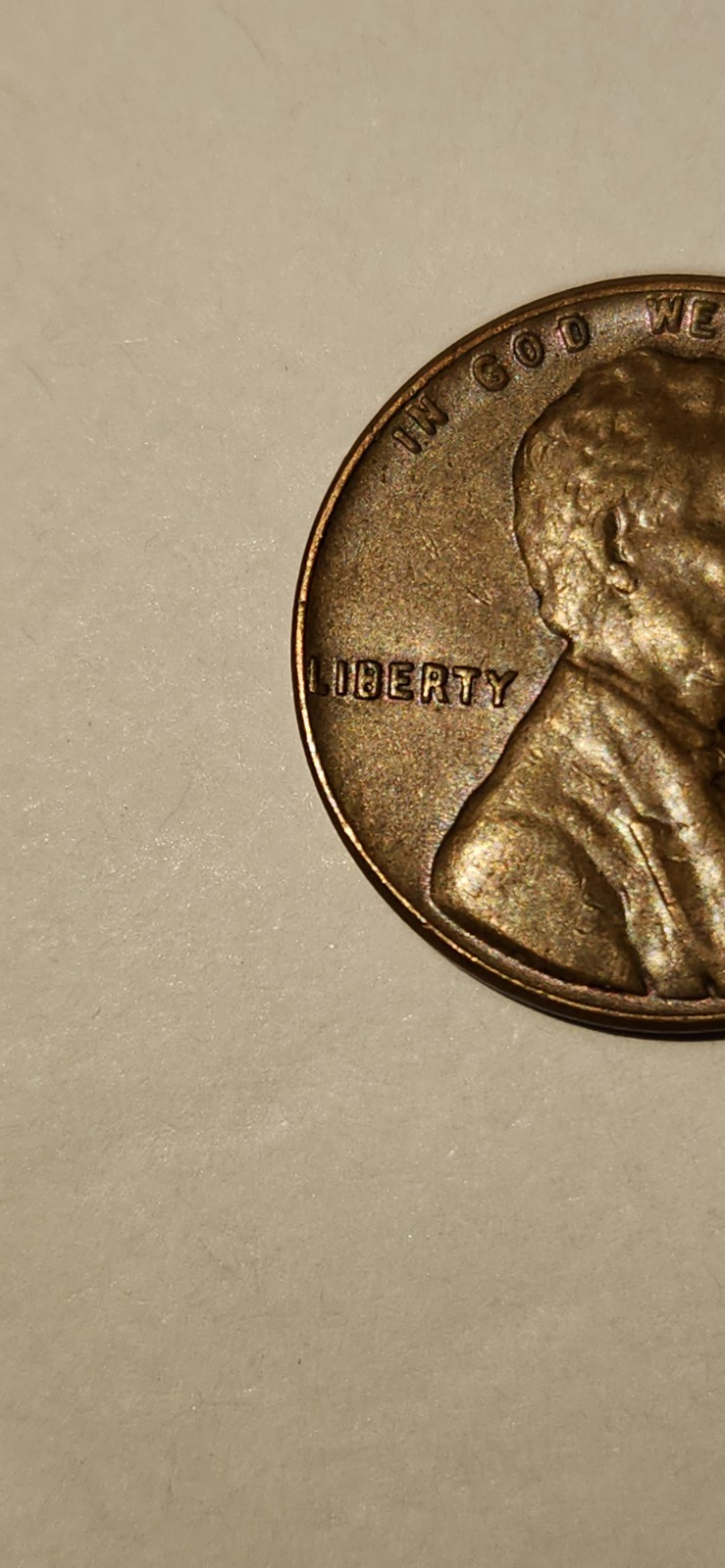 1964 D Lincoln Penny with 'L' Liberty On Edge Error