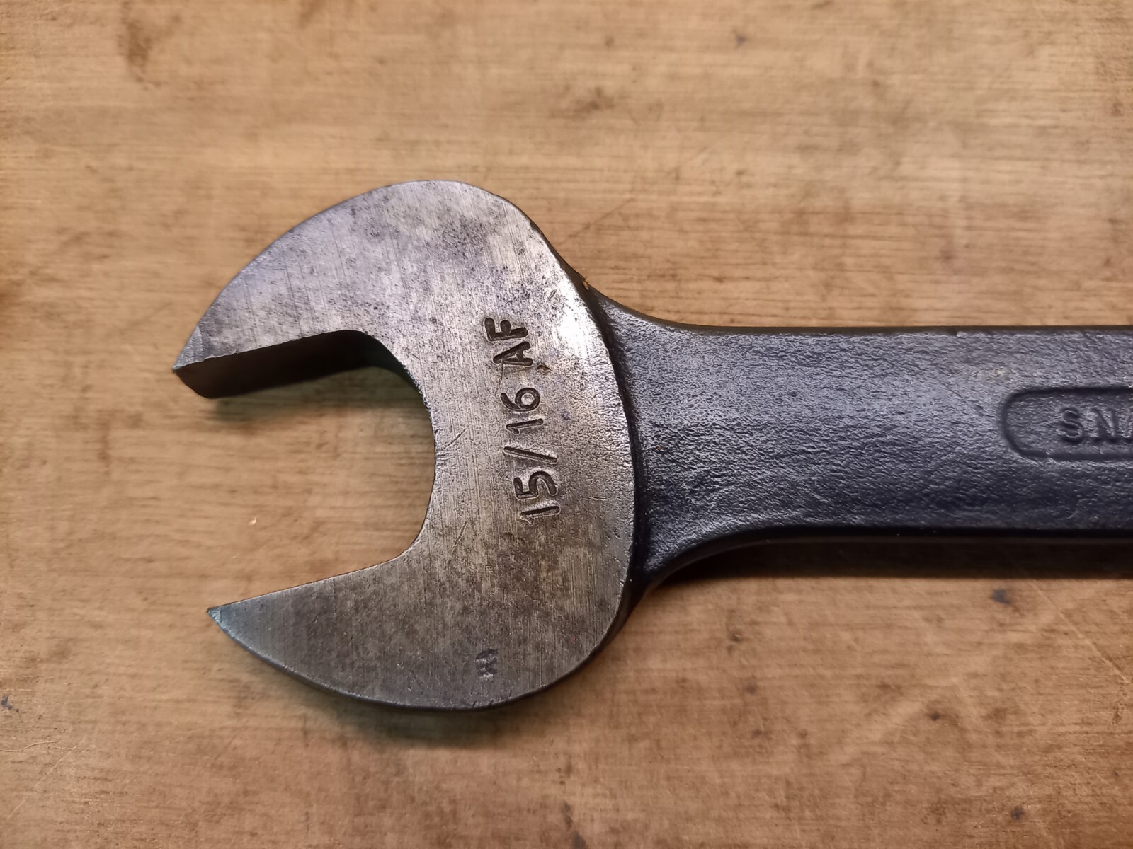 Vintage Snail Brand Open Ended Spanner 1 1/8" x 15/16" Excellent Vintage Cond.