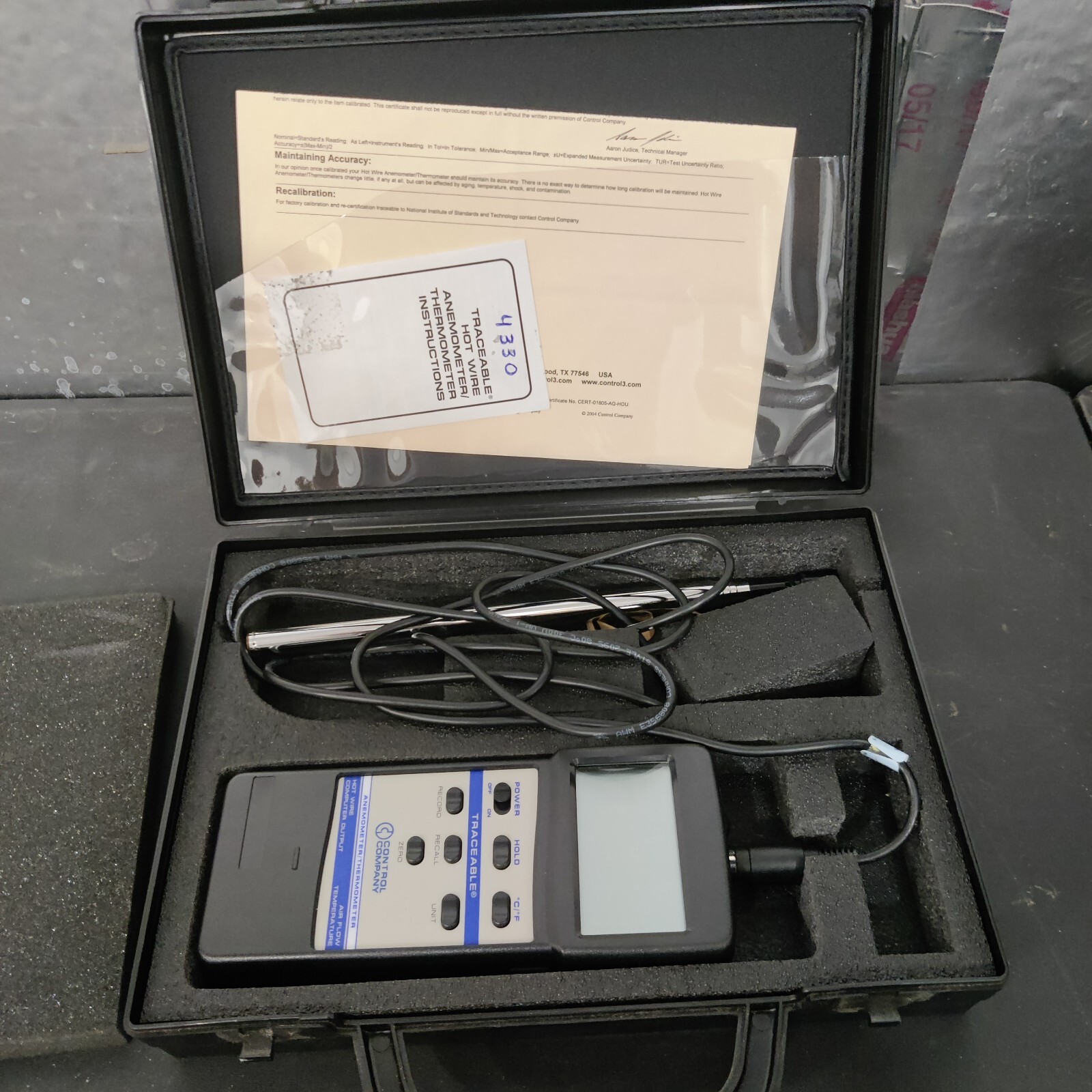 Control Company Hot Wire Anemometer