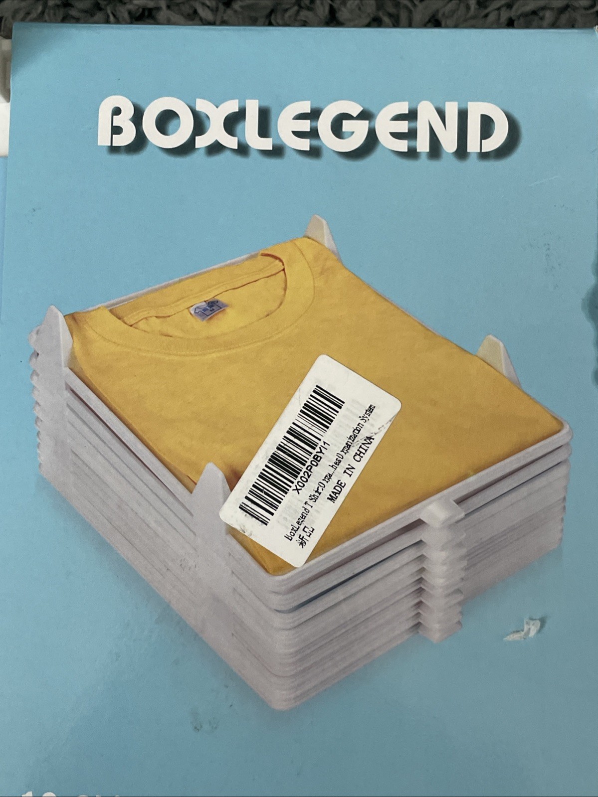 BOXLEGEND 10‑Pack Shirt Organizer Trays – NEW – Closet Stacking System