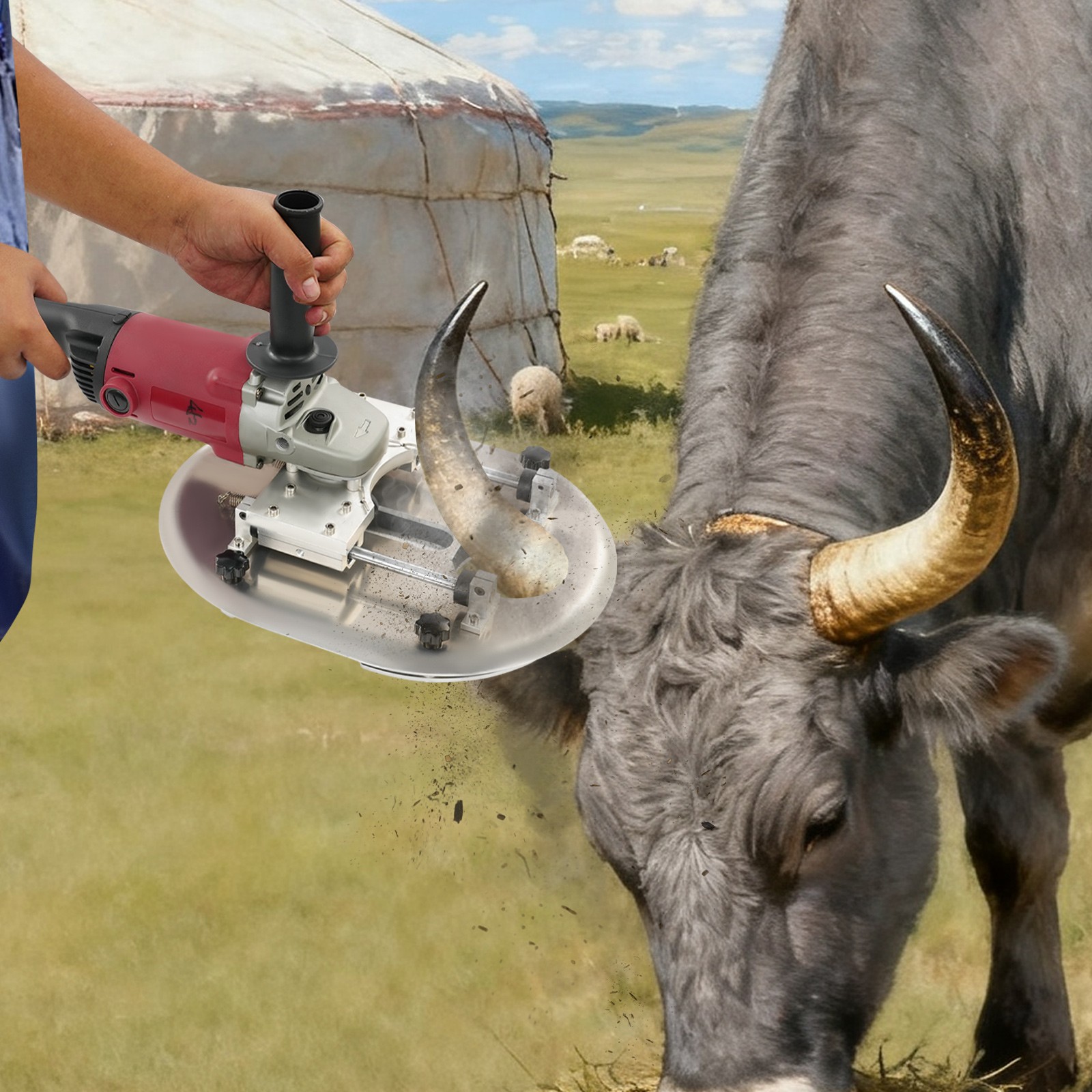 Electric Cattle Dehorner Cow Horn Remover Portable Electric Horn Cutting Machine