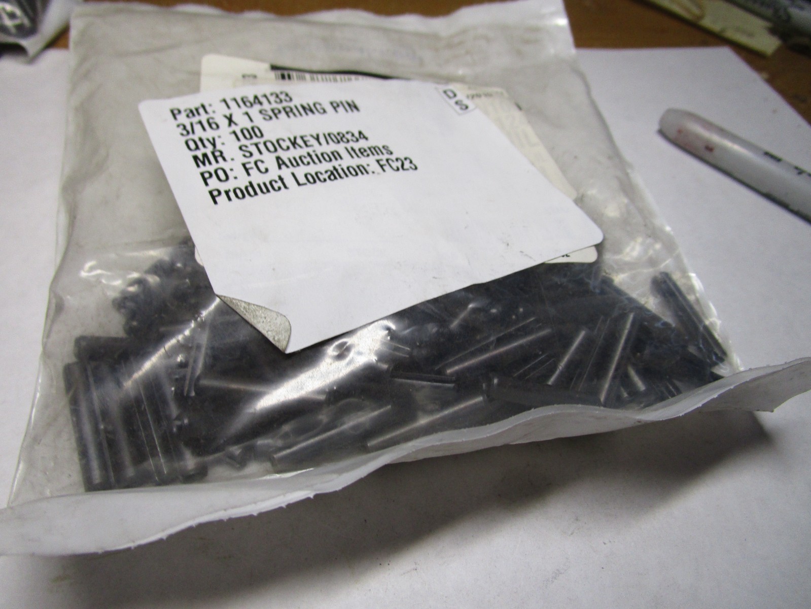 3/16" x 1" Plain Finish Steel Slotted Spring Pin QTY 100