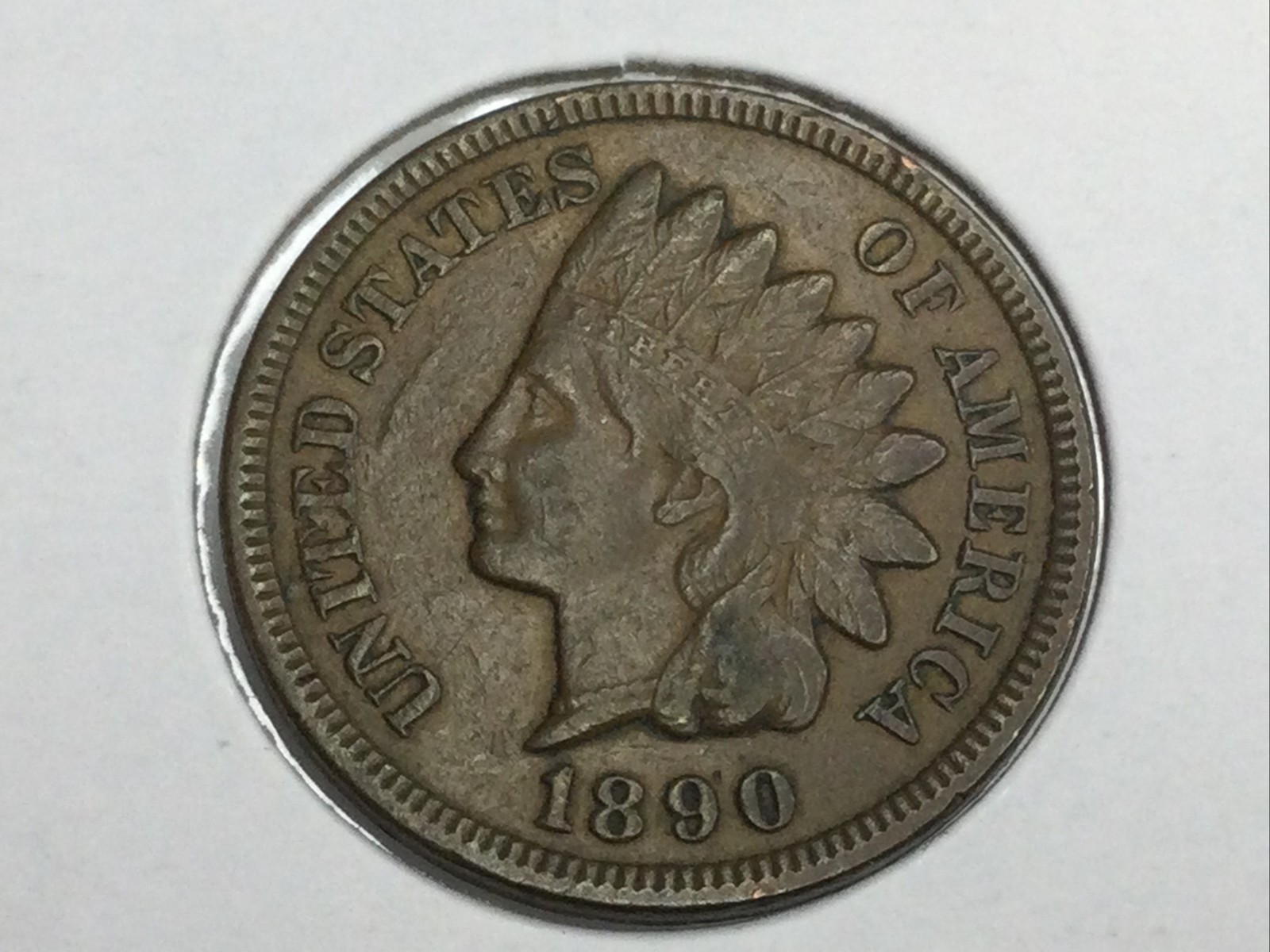 1890 Indian Cent in extra fine
