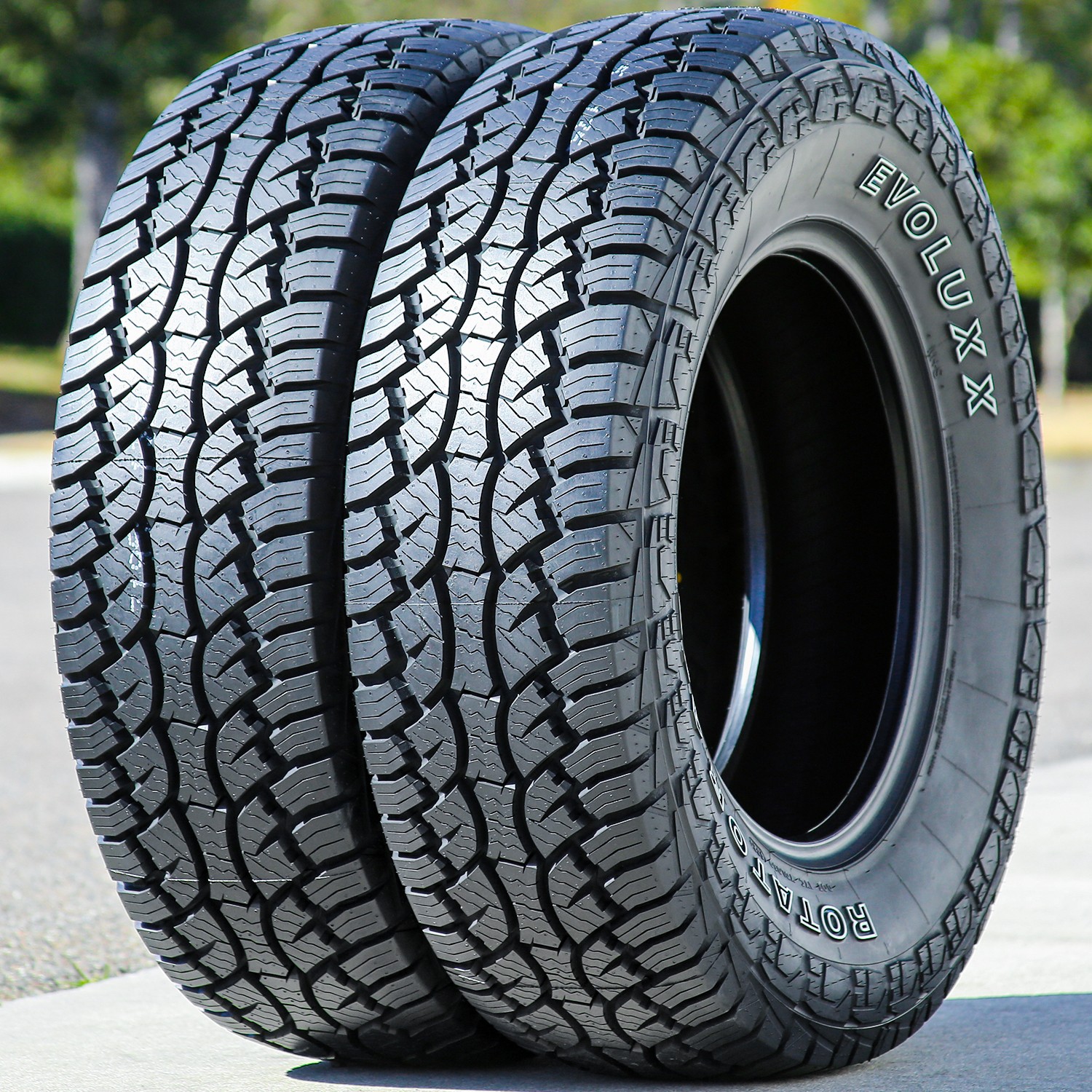 2 Tires Evoluxx Rotator A/T LT 275/65R18 Load E 10 Ply (OWL) AT All Terrain