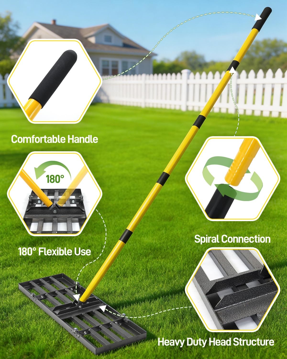 30in Lawn Leveling Rake