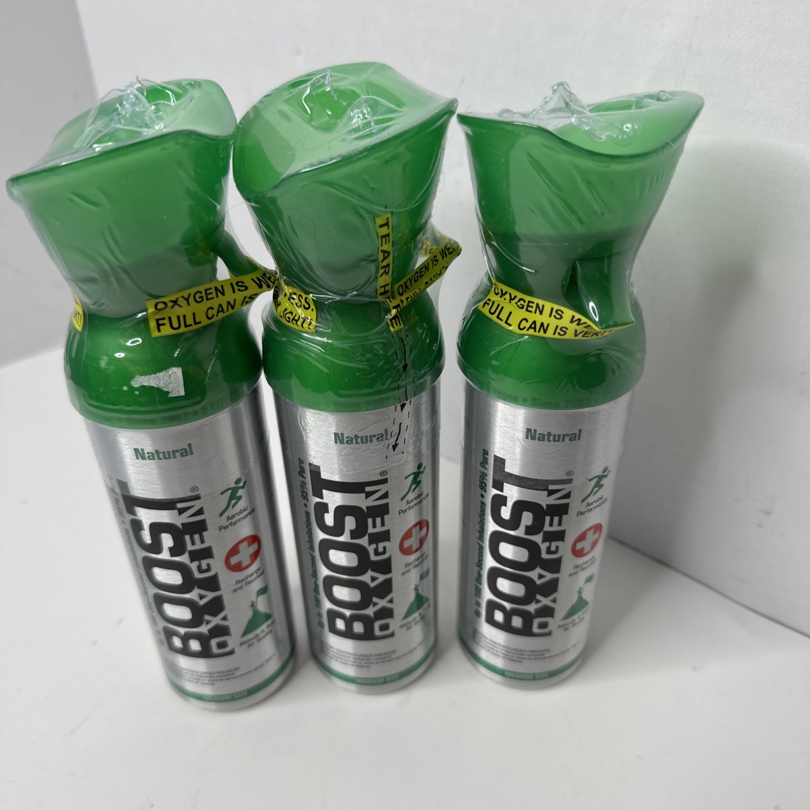 Boost Oxygen 95% Pure Oxygen Natural - Medium 5 Litrers (Pack of 3)