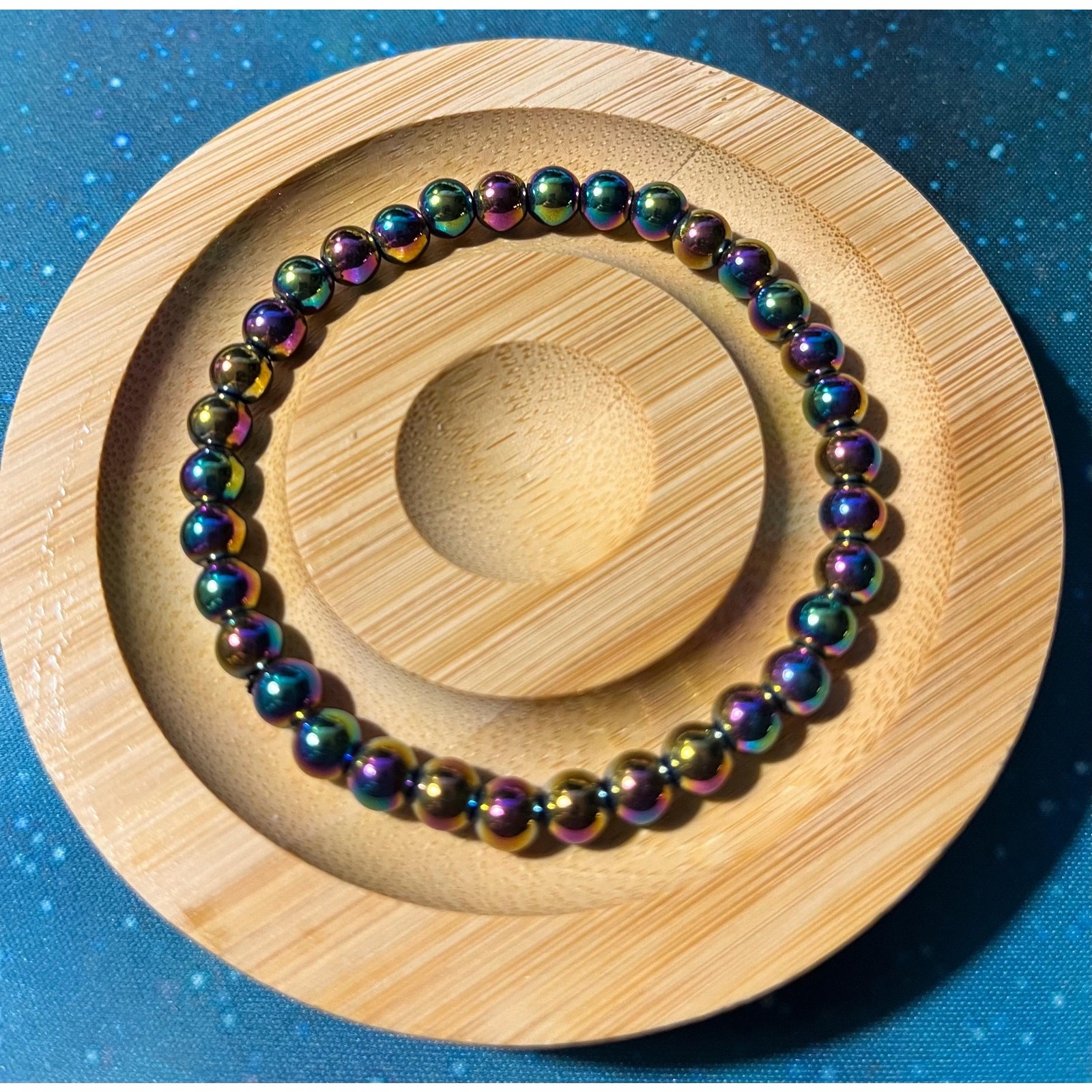 Rainbow Hematite 6mm Bracelet