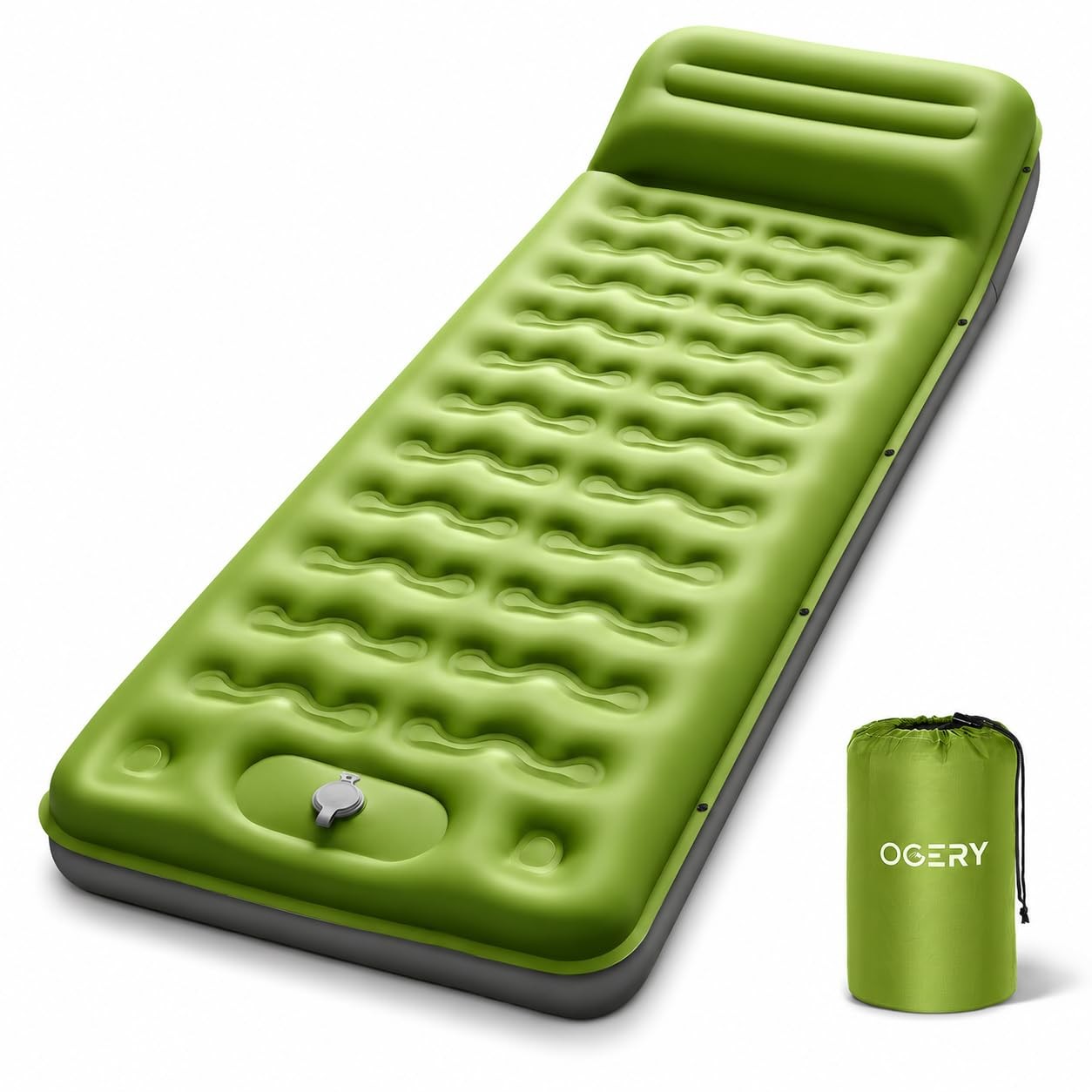 OGERY Sleeping Pad, Ultralight Inflating Pad for Single, Green