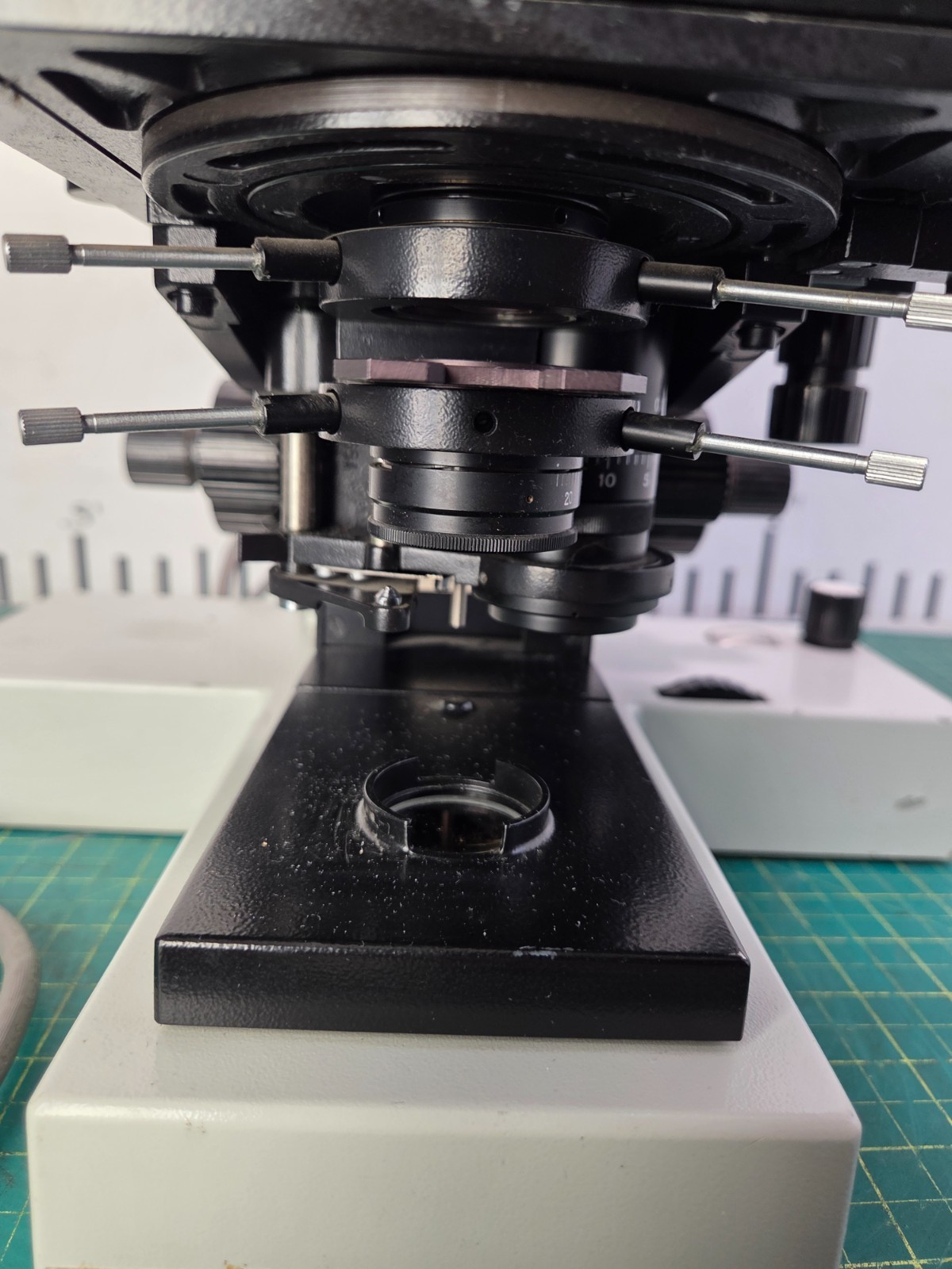 Zeiss Jena Microscope Jenaval W/2 Objectives