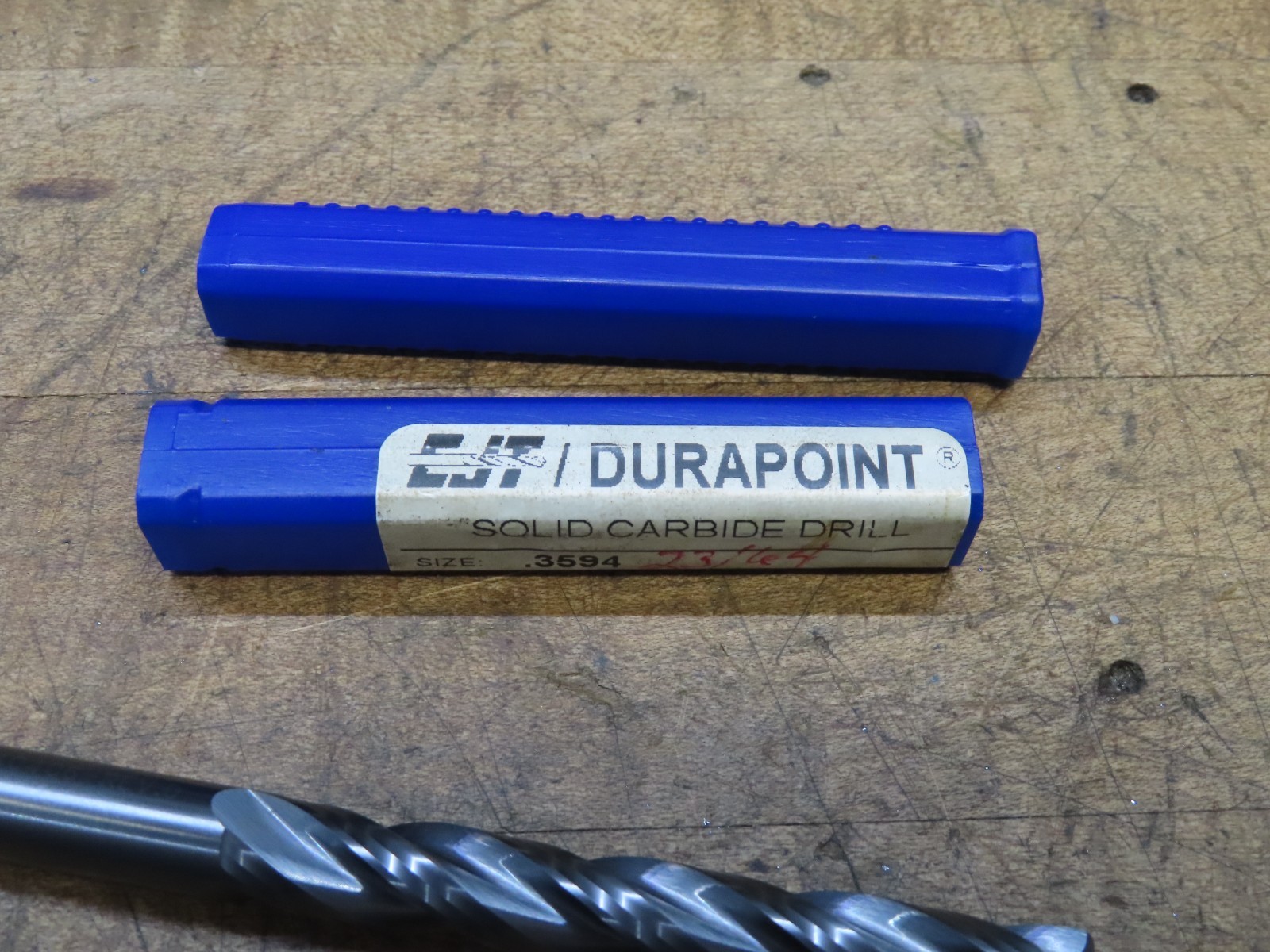 1 NEW CJT Durapoint 23/64" 3 flute solid carbide drills 0.3594"