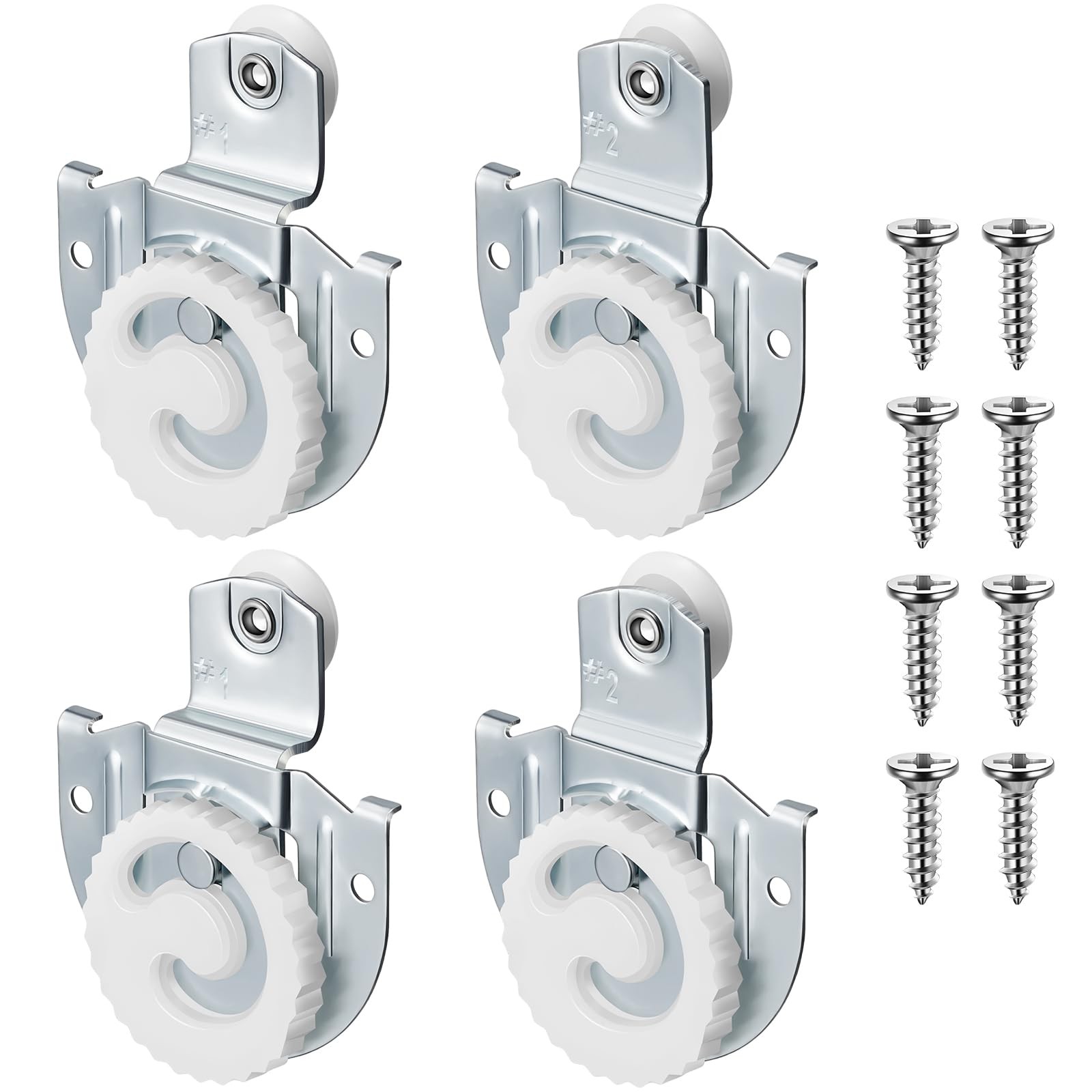 Yaocom 4 Piece Sliding Closet Door Hardware Rollers Wardrobe Cabinet Door Hanger