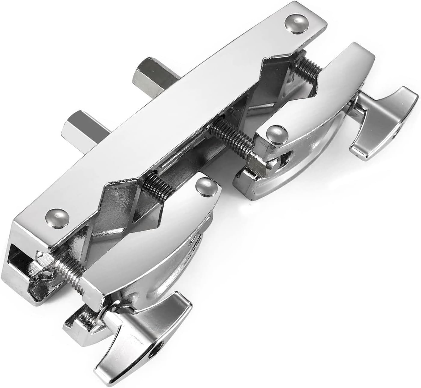 Drum Set Holder Clamp Adjustable Multi-Clamp Cymbal Boom Arm Mounting Silver