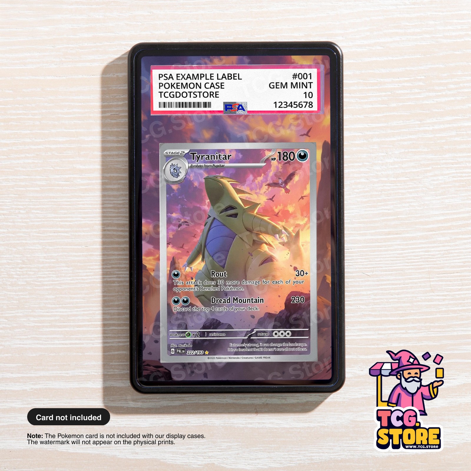 Tyranitar 222/193 | Pokémon PSA / CGC Graded Card Case Extended Artwork Display
