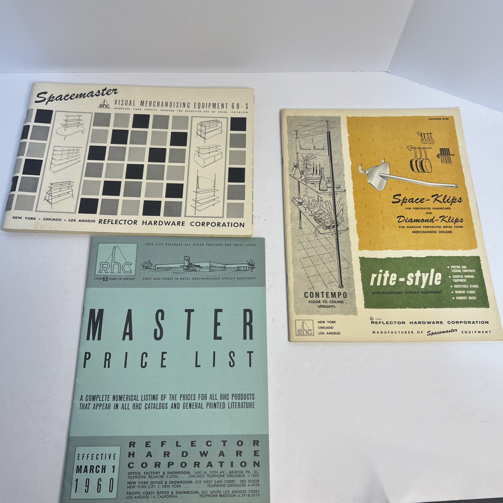 1959 1960 RHC SPACEMASTER VISUAL MERCHANDISING EQUIPMENT CATALOG MID CENTURY