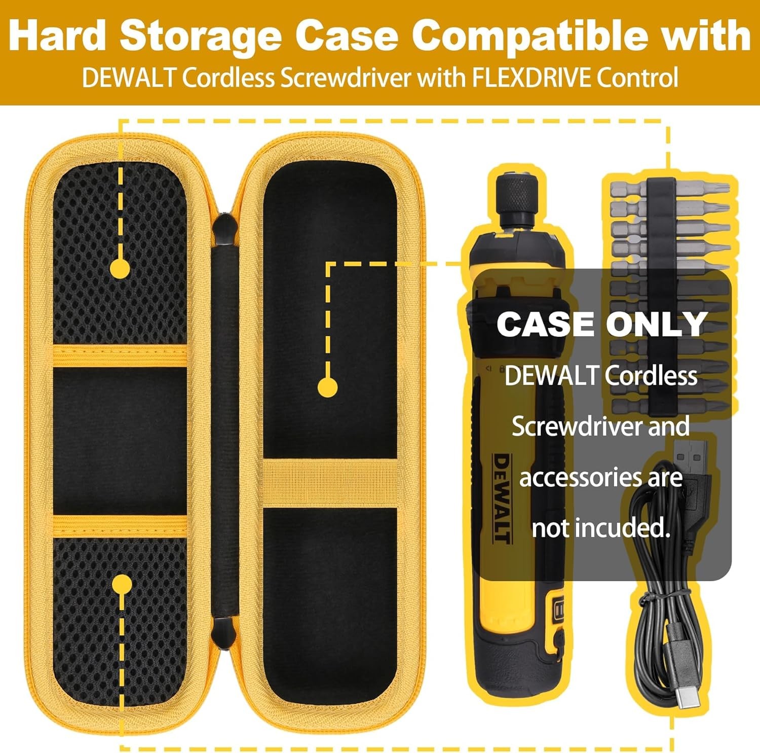 DEWALT Cordless Screwdriver (DWHT66719) Hard Storage Case,Case Only