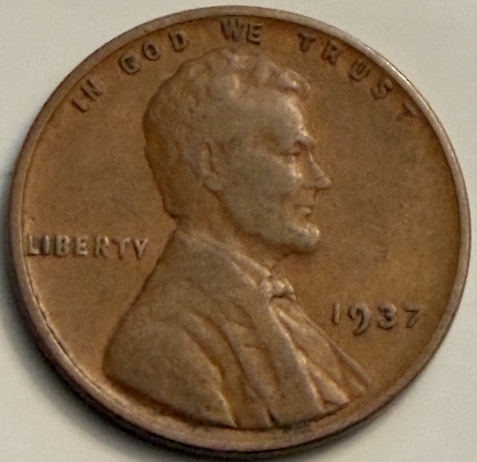 1937 Lincoln Wheat Cent Philadelphia Sharp Strike BN2149