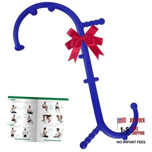 Shrdaepe Massage Trigger Point Cane, Body Deep Tissue, Handheld Back, Blue