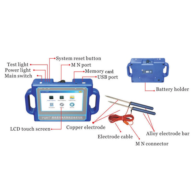 150M/300M/500M Automatic Mapping Underground Water Searching Detector