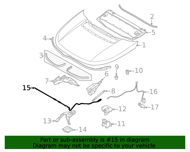 Genuine Land-Rover Release Cable LR188971