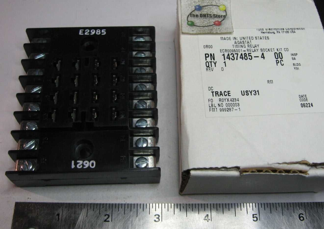 Tyco 1437485-4 Power Relay Socket Agastat ECR0095001 - NOS Qty 1