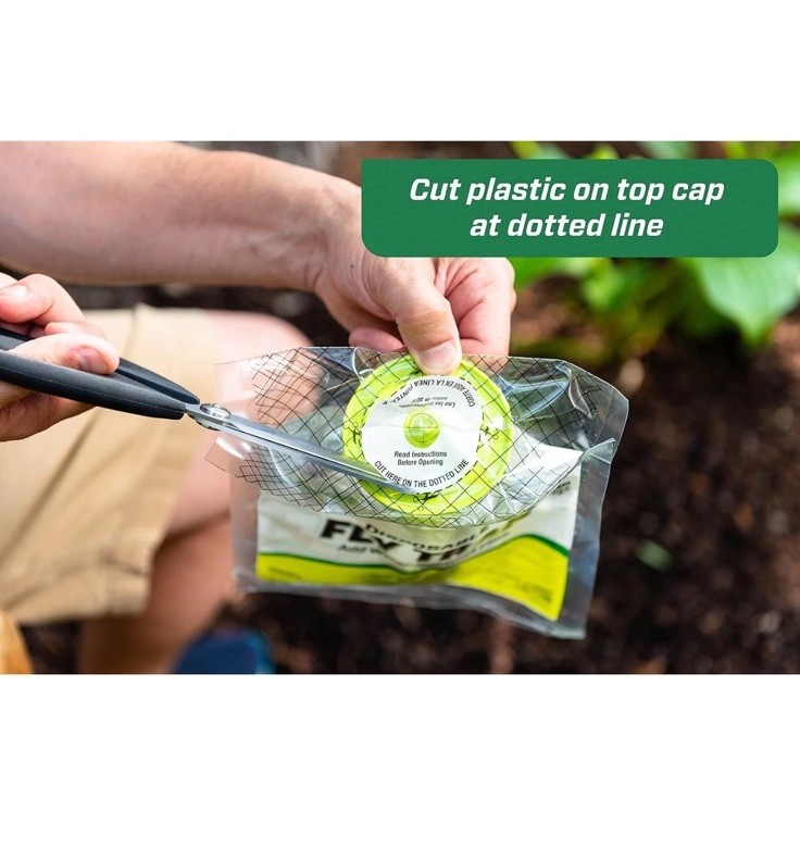 Outdoor Disposable Hanging Fly Trap - 12 Traps