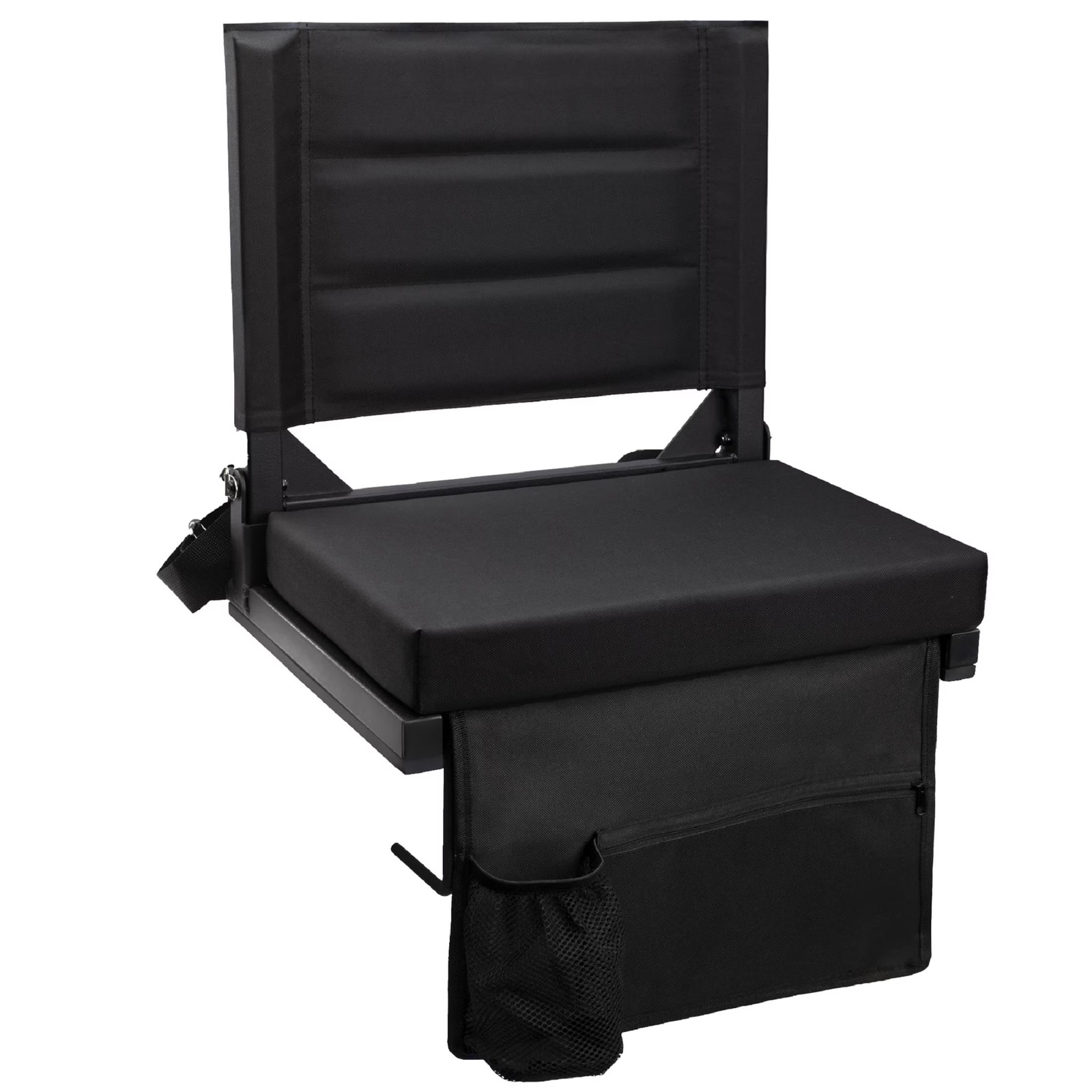 Grandstand Stadium Seat Bleacher Chair Padded Cup Holder Shoulder Strap Portable