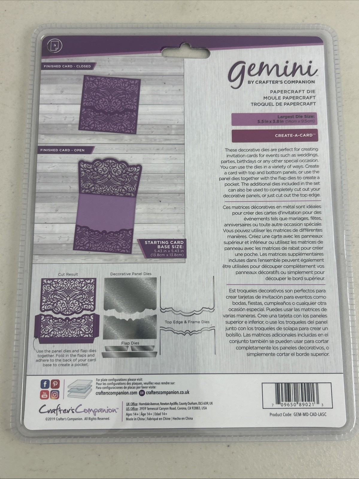 New Crafters Companion Create a Card - Lattice Scroll